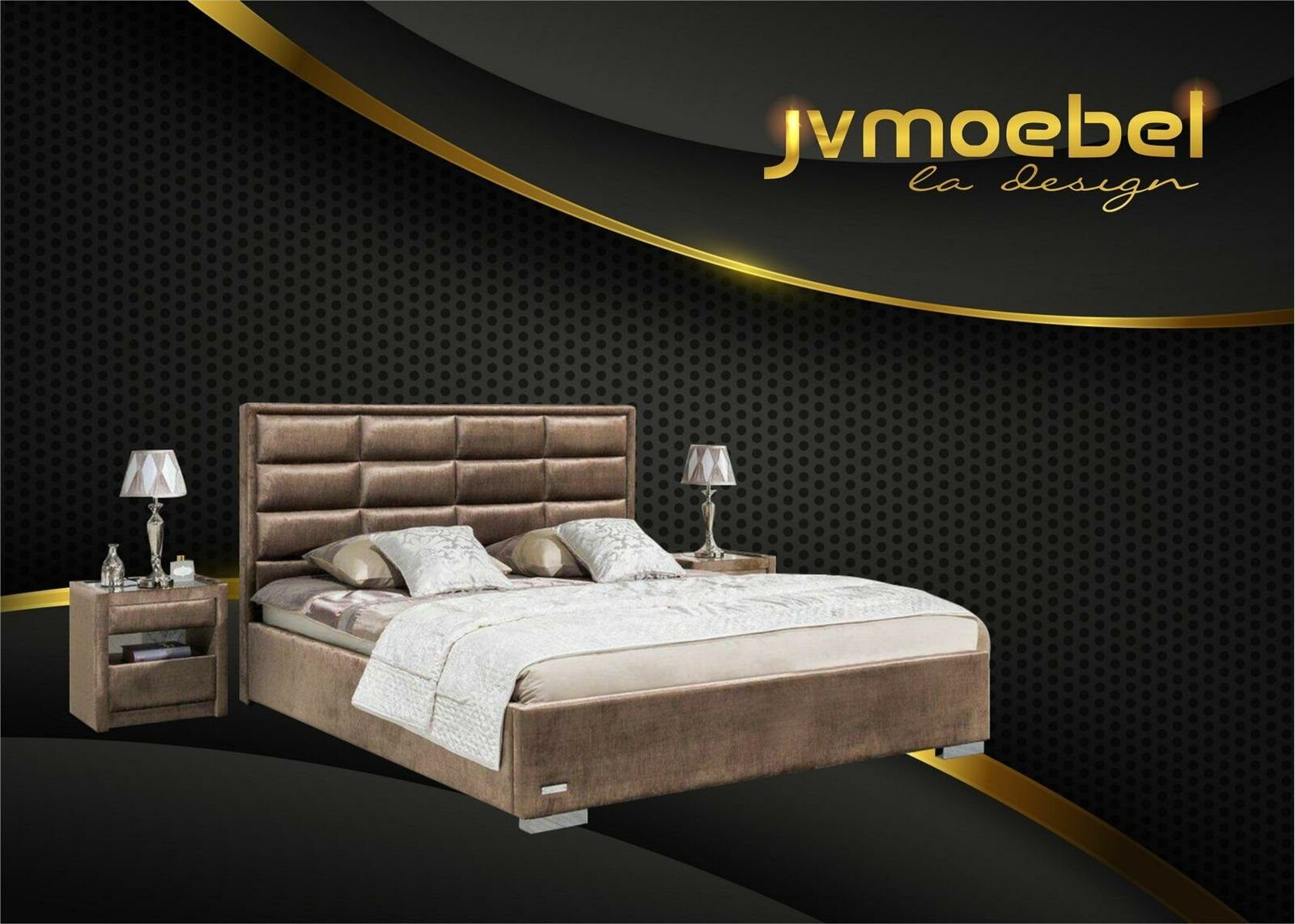 Betten Design Bett Schlafzimmer Möbel Textil JVmoebel Moderne Bett, Luxus