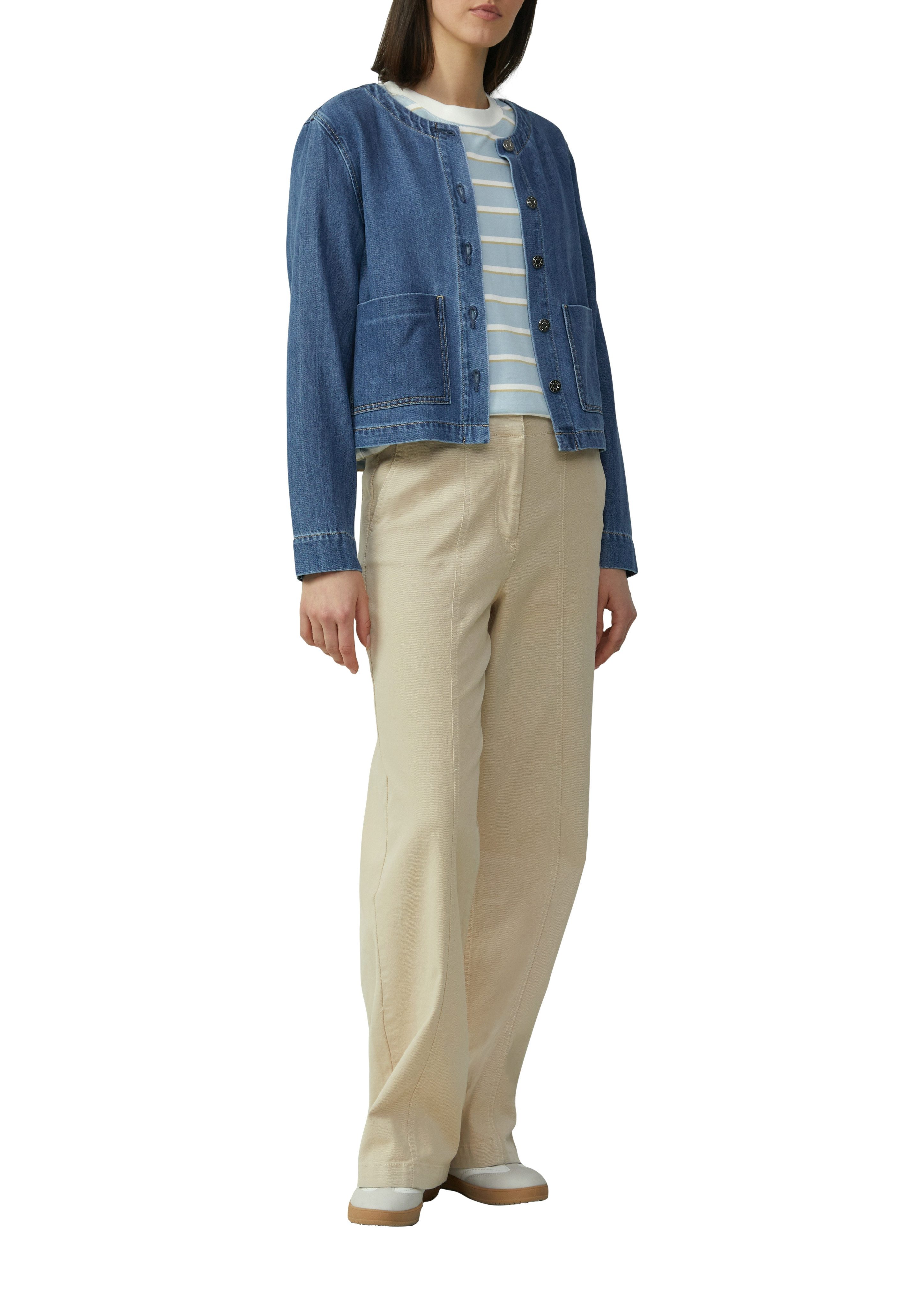 s.Oliver T-Shirt mit Streifen Muster günstig online kaufen