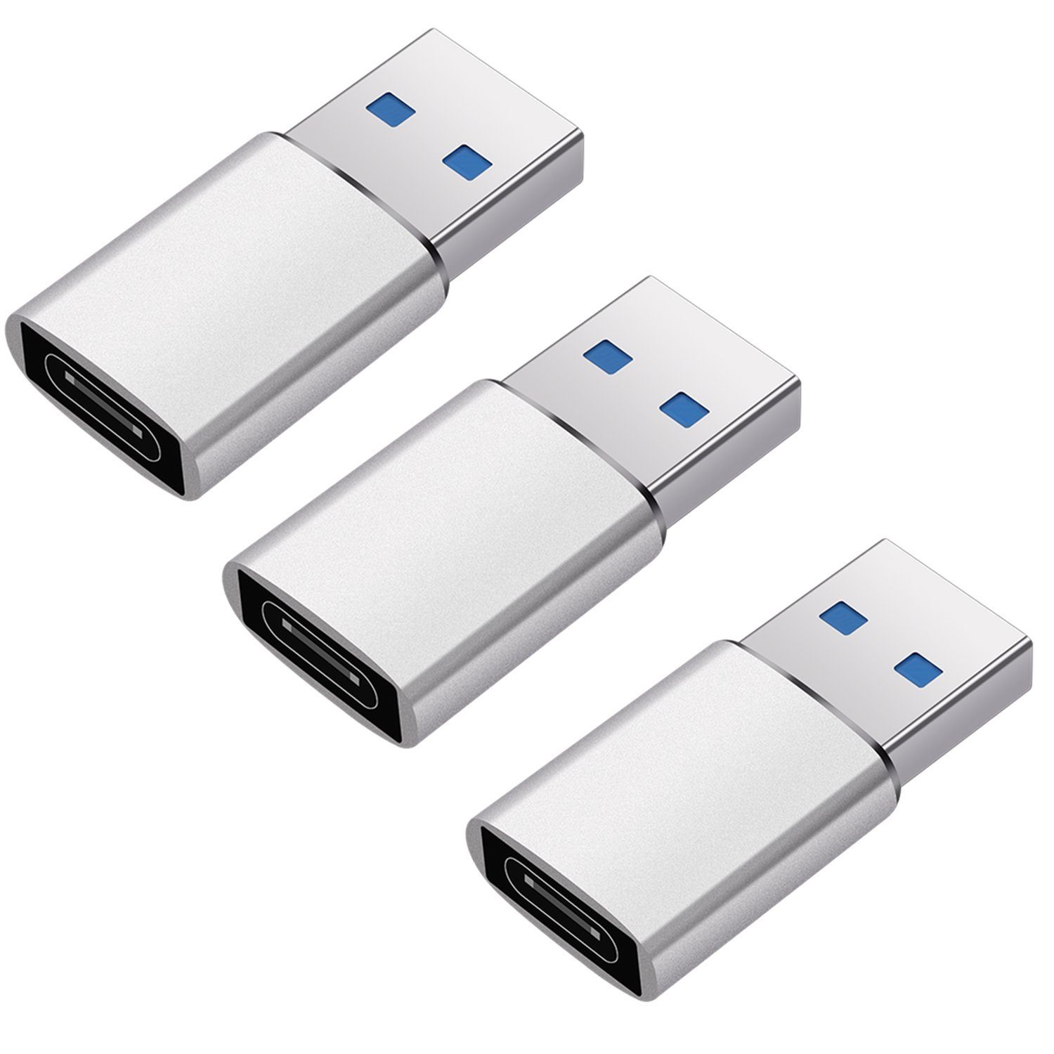 3 Stück USB A auf USB C Adapter Datenübertragung Stecker Konverter OTG USB-Adapter