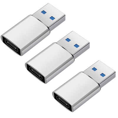 Olotos 3 Stück USB A auf USB C Adapter Datenübertragung Stecker Konverter OTG USB-Adapter, für Handy iPhone Samsung MacBook USB-Typ-C-Geräte