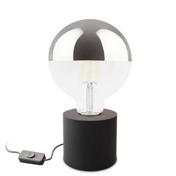 SSC-LUXon LED Bilderleuchte NAMBI Tischlampe schwarz mit Kabel & Schalter mit LED Spiegelkopf, Warmweiß