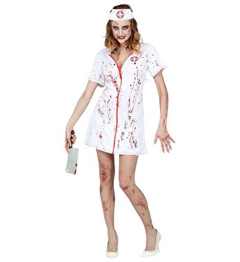 Widmann S.r.l. Hexen-Kostüm Zombie Krankenschwester Damenkostüm - Kleid und Ha
