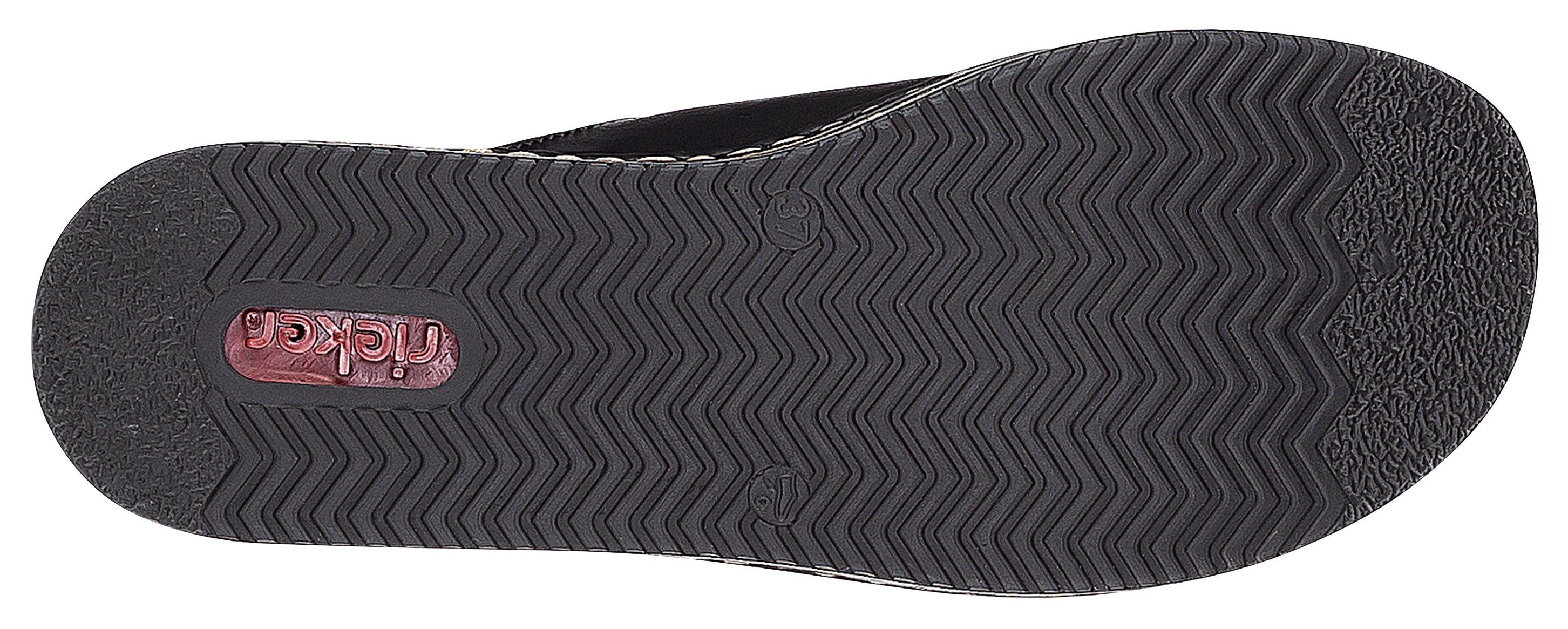 Rieker Pantolette, Plateau, Sommerschuh, Schlappen in klassischer Optik