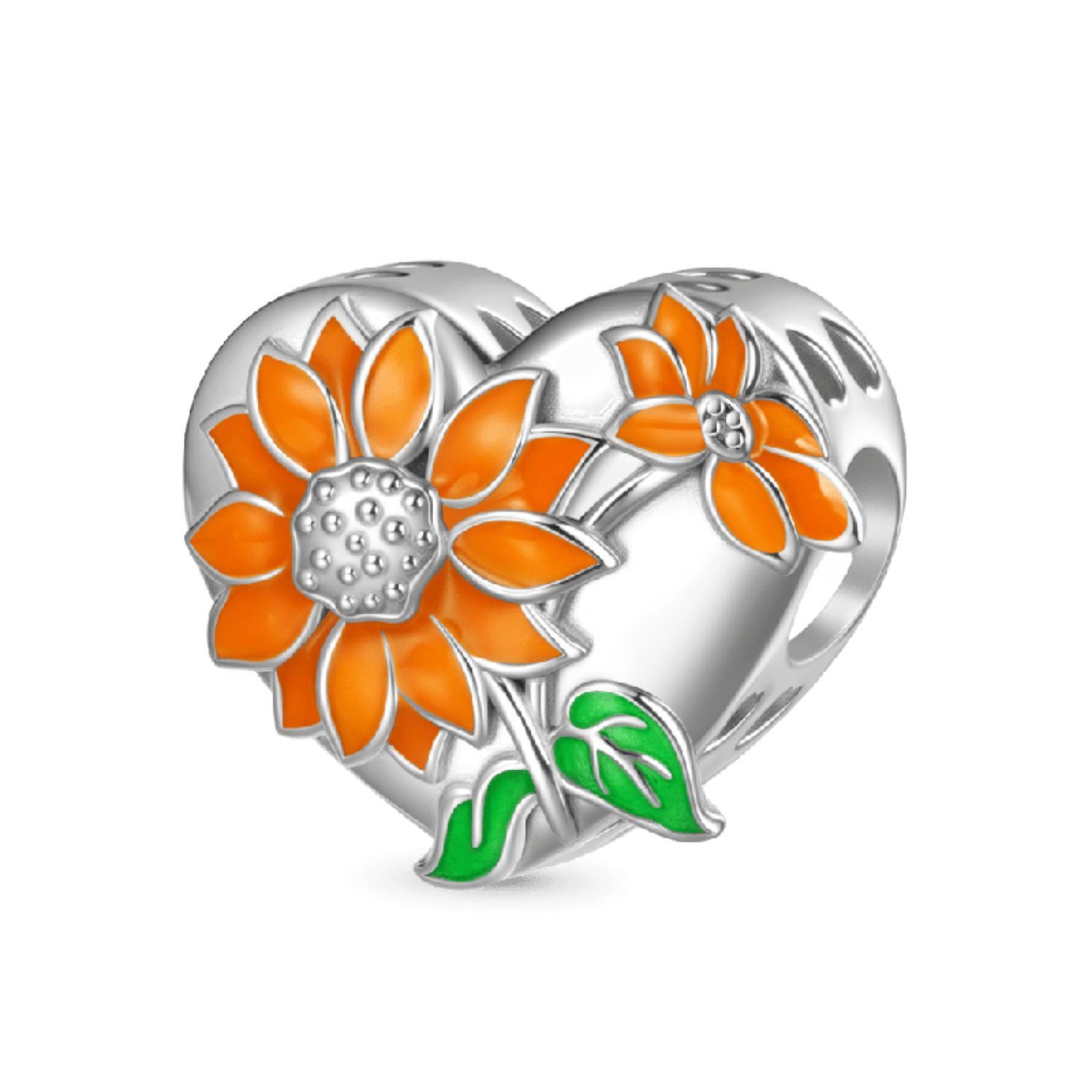 Bead Gnoce Charm Sonnenblume JFC110 Silber