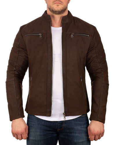 Reichstadt Lederjacke Reichstadt Herren Echtleder Jacke 20RS22LUX (1-St) im Casual Look