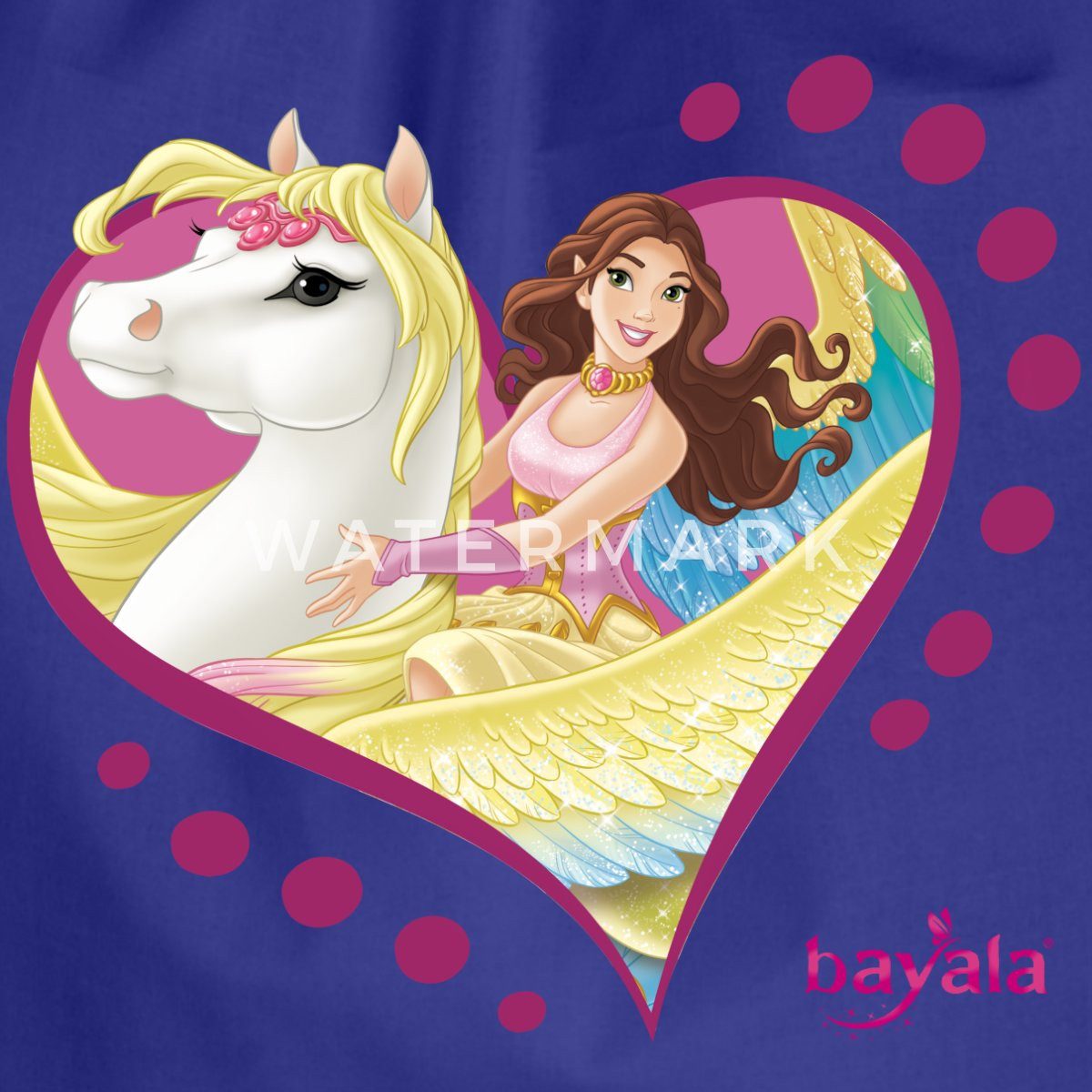Spreadshirt Turnbeutel Schleich Bayala Elfe Surah mit Glitzer-Pegasus Turnbeutel (1-tlg)