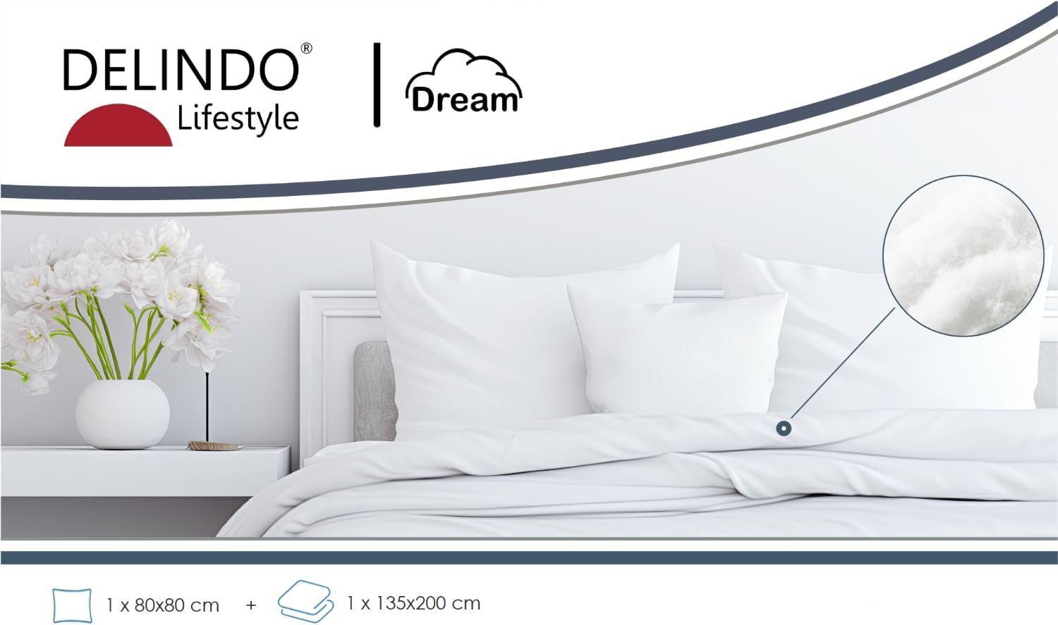 Delindo Lifestyle Bettdecke + Kopfkissen Set günstig online kaufen