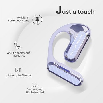 BADENBURG EarStereo 1 Open Ear Kabellose Bluetooth mit 60h Spielzeit 5.4mm Bio In-Ear-Kopfhörer (Leistungsstarke Treiber für tiefe Bässe und klare Höhen, einfach beeindruckend., Fiber Treibern mit SoundPlus Algorithmus, ENC Rauschunterdrückung Büro)