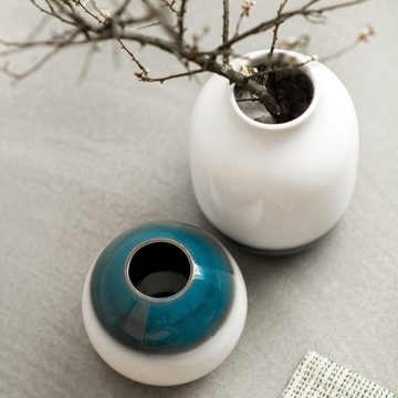 like. by Villeroy & Boch Dekovase Lave Home Vase Egg Shape, 14,5x14,5x13cm, Bleu (1 St)