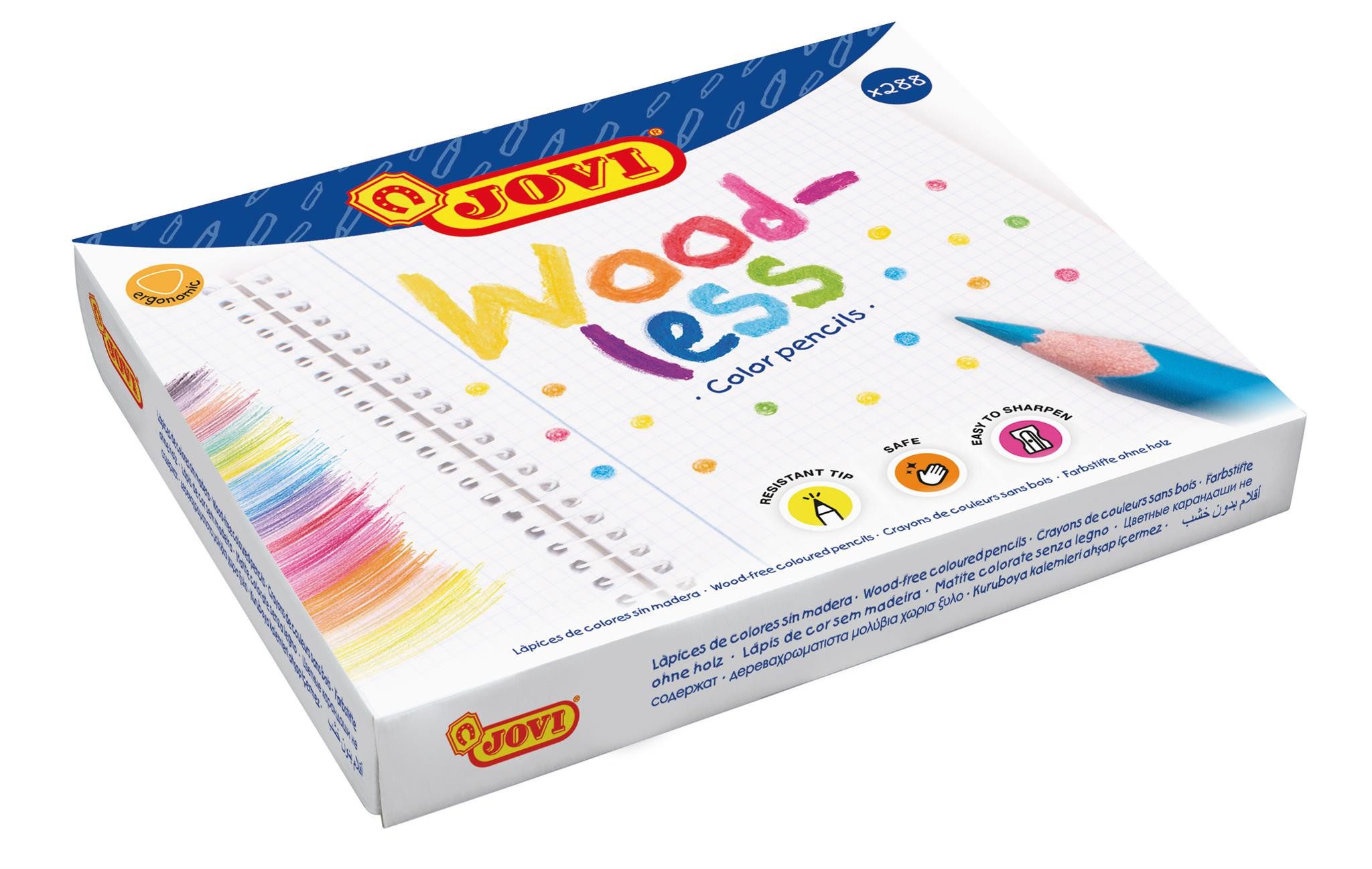 Jovi Buntstift JOVI Wood-less Farbstifte ergonomic 288er Schachtel, sortiert