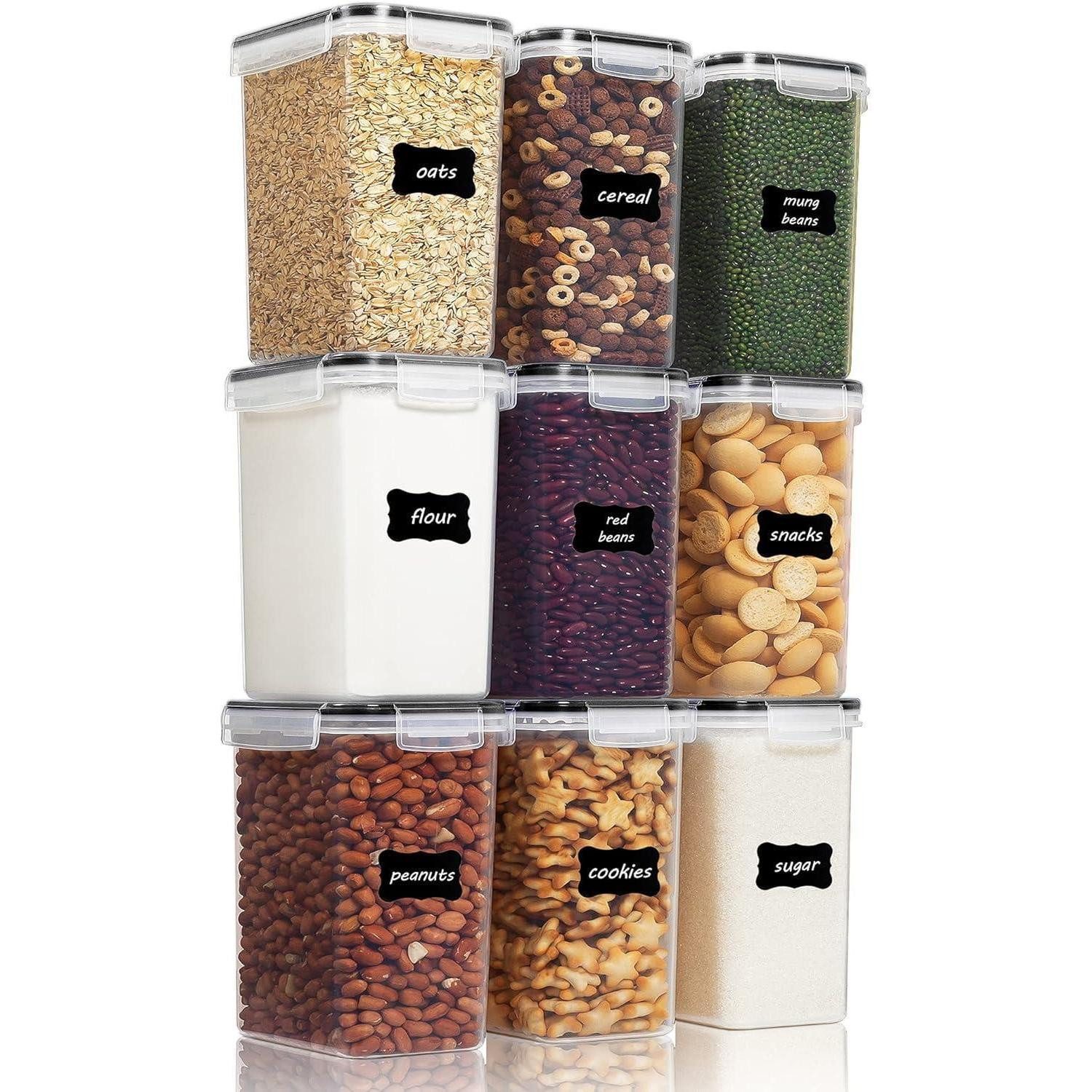 LuxusKollektion Vorratsdose 2L Vorratsdosen Set Müsli Schüttdose luftdicht Stapelbar BPA-frei 9