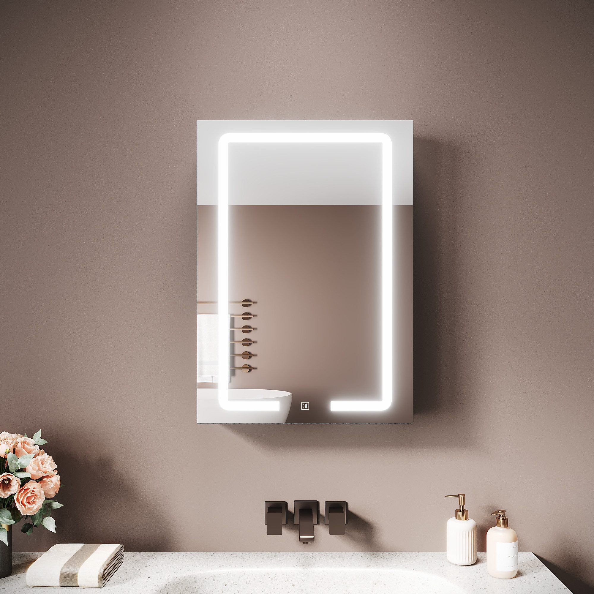 SONNI Spiegelschrank Spiegelschrank Badezimmerschrank 50×70cm Bestseller mi günstig online kaufen