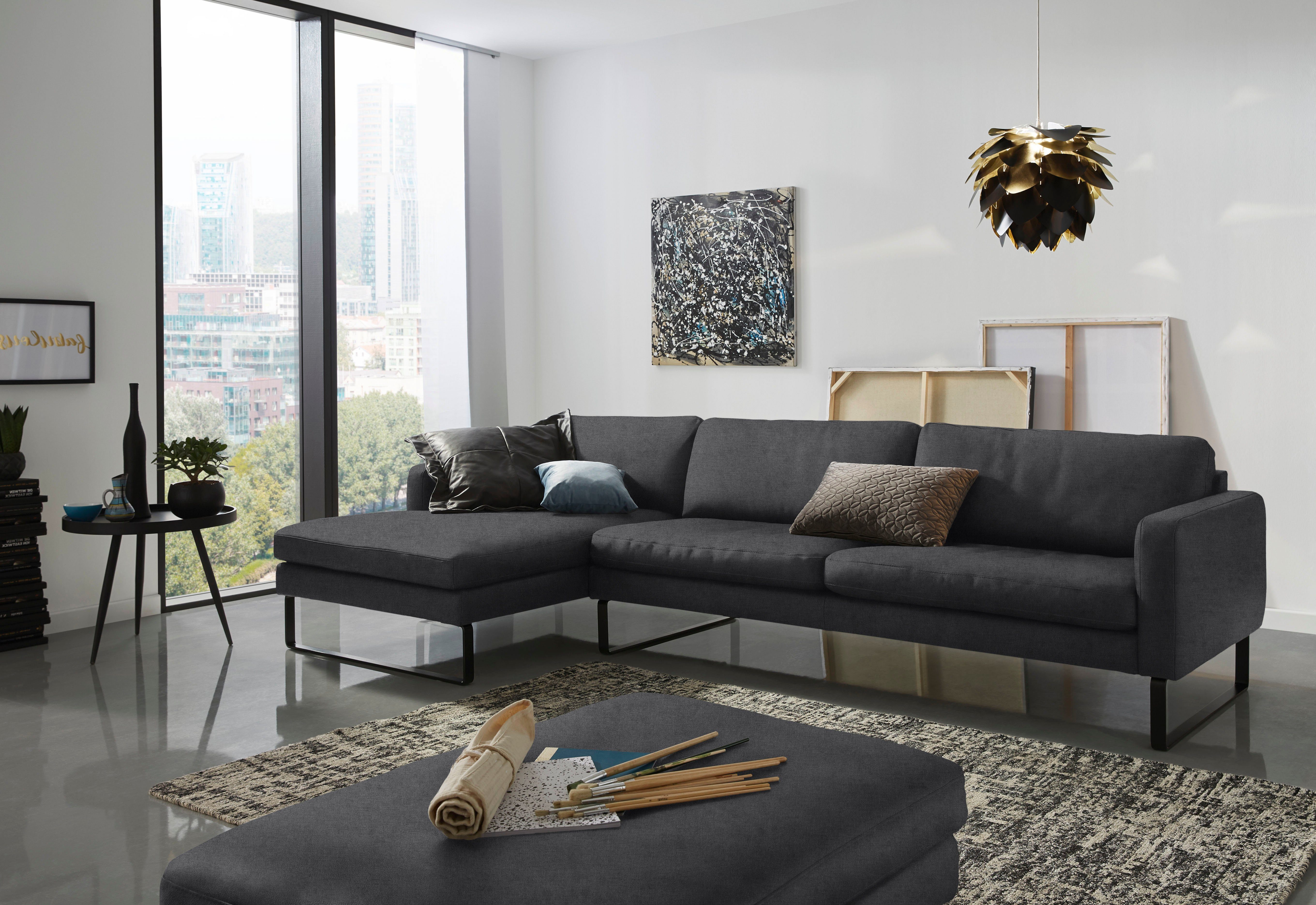 3C Candy Ecksofa Aidan modernes Sofa in aktueller Formensprache, bequem, L-Form, eleganter Stil mit hohem Sitzkomfort, auch mit Lederbezug