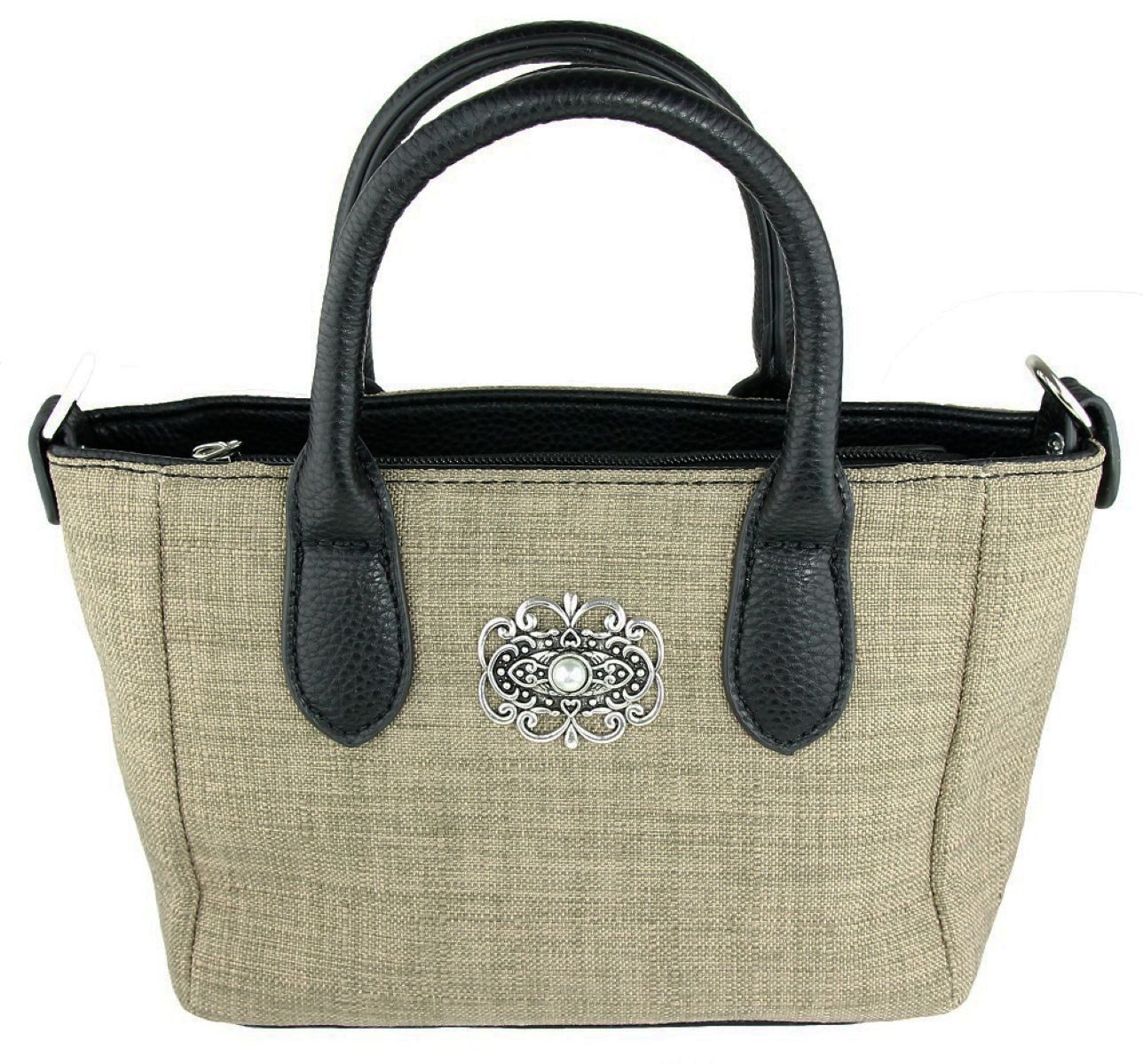 Trachtenland Trachtentasche Handtasche 'Katrina' mit Metallapplikation, Hellb