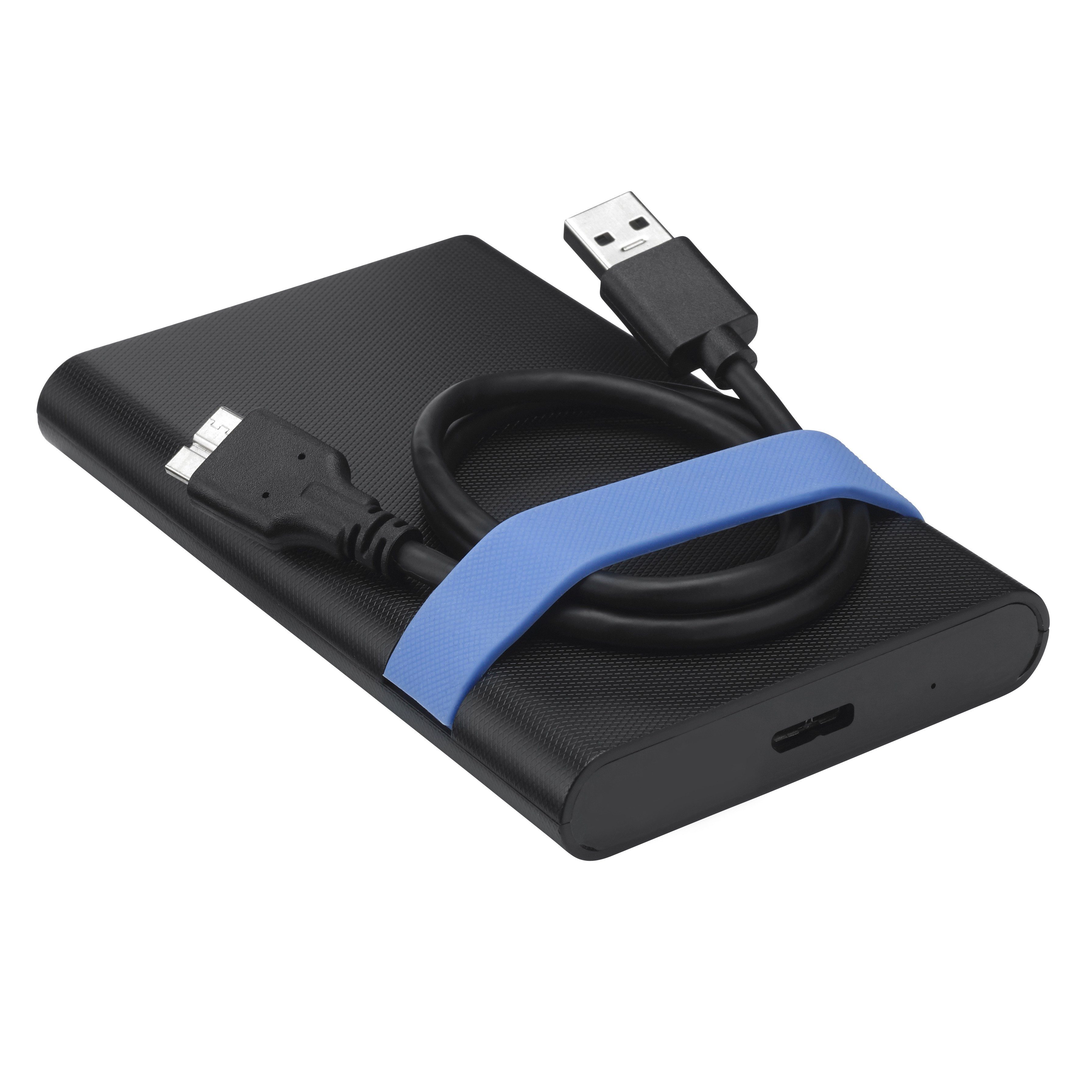 Verbatim Festplatten-Gehäuse Laufwerksgehäuse Speichergehäuse Festplattenadapter, (Spar-Set, 1 St., bis 9,5 mm werkzeuglos), USB 3.2 Gen 1, werkzeuglose Montage, LED-Anzeige