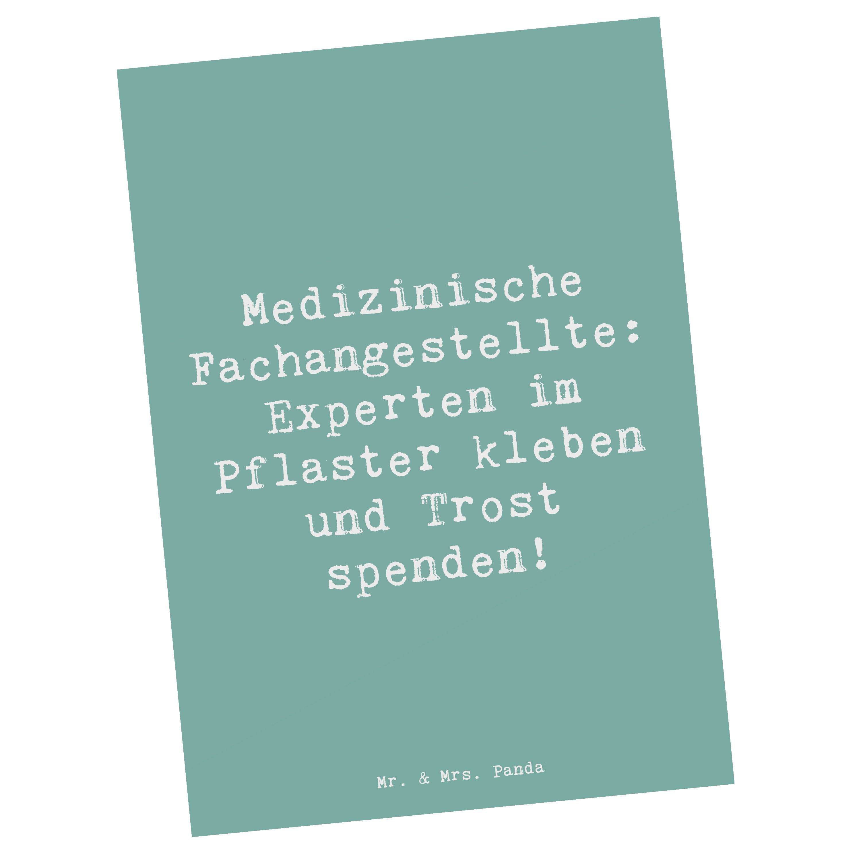 Mr. & Mrs. Panda Postkarte Spruch Medizinische Fachangestellte Experten, Postkarte, Meeresbrise, Terminplanung Praxisorganisation Alltagsheldin