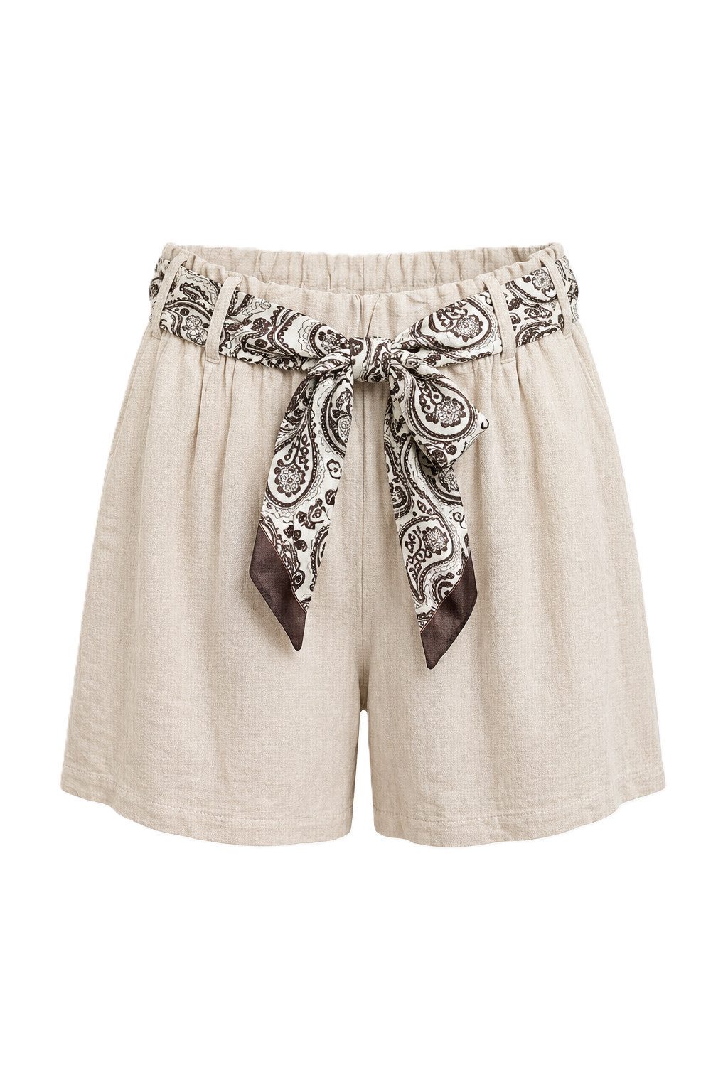 ITALY VIBES Shorts - kurze Hosemit Bindegürtel - leichte Viskose Shorts - Damen Shorts ONE SIZE passend von Größen S-L