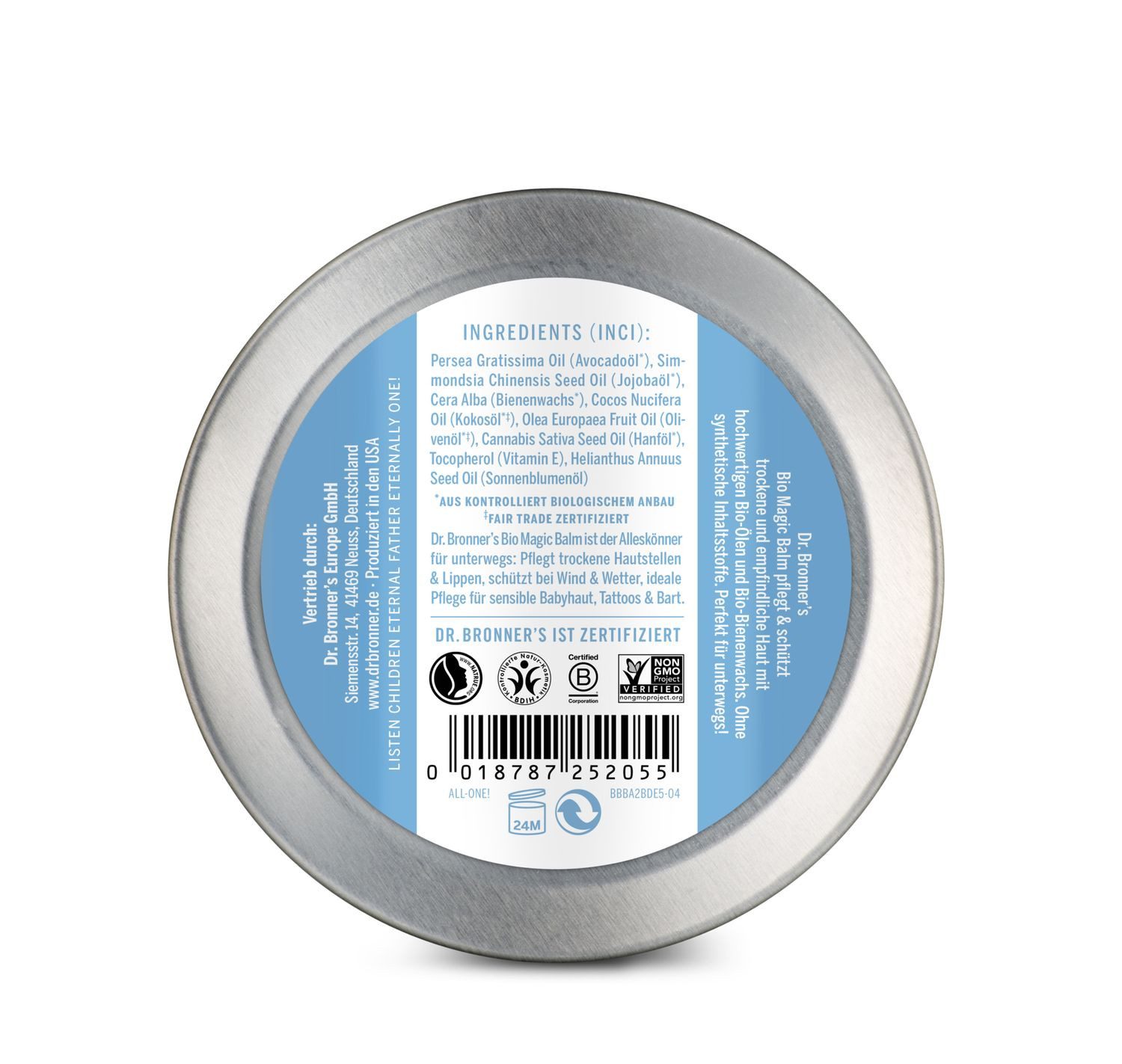 Dr. Bronners Körperbalsam Baby-Mild, 1-tlg., Balsam (neutral) Bio Magic Balm 60 g