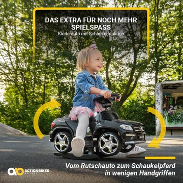 Actionbikes Motors Rutscherauto Mercedes Benz GL 63 AMG Rutschauto inkl. Schiebestange, (Kinder Elektro Auto ab 1 Jahr elektrisch - Schaukelfunktion - Trittbretter, 1-tlg., 6V Batterie - MP3 - Bluetooth - Soundmodul - LED - EVA-Reifen), Kinder Fahrzeug Spielzeug elektrisch - Kinder Rutscher - Schieber