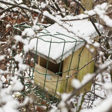 esschert design Vogelhaus, Nistkasten für Rotkehlchen, mit Metallabdeckung