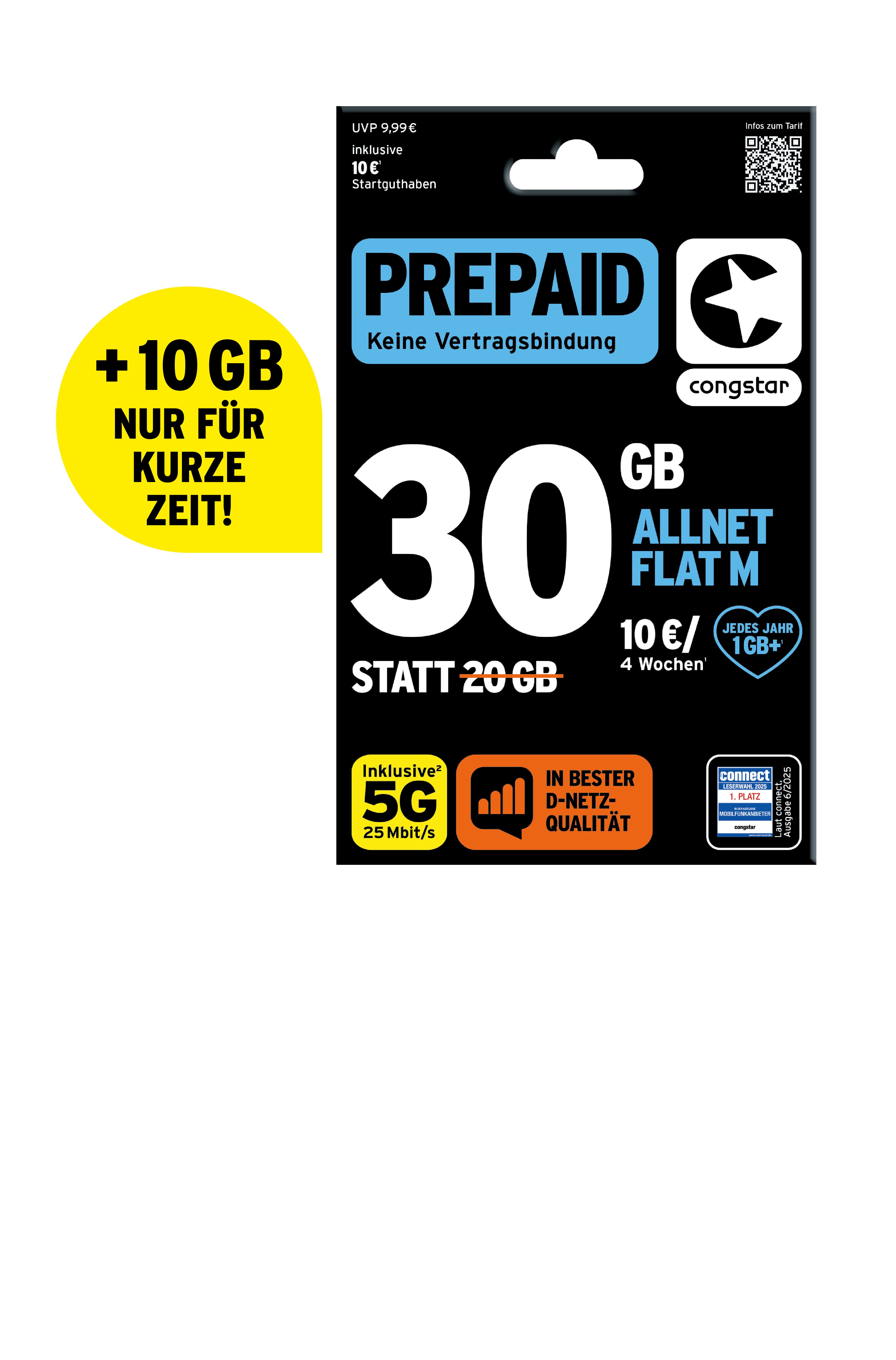 Congstar Prepaid Allnet M Prepaidkarte