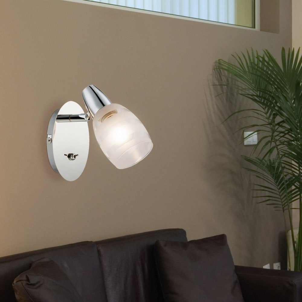 Wandlampe etc-shop inklusive, nicht Spotleuchte Schalter kleine beweglich mit Leuchtmittel Wandlampe Wandleuchte,