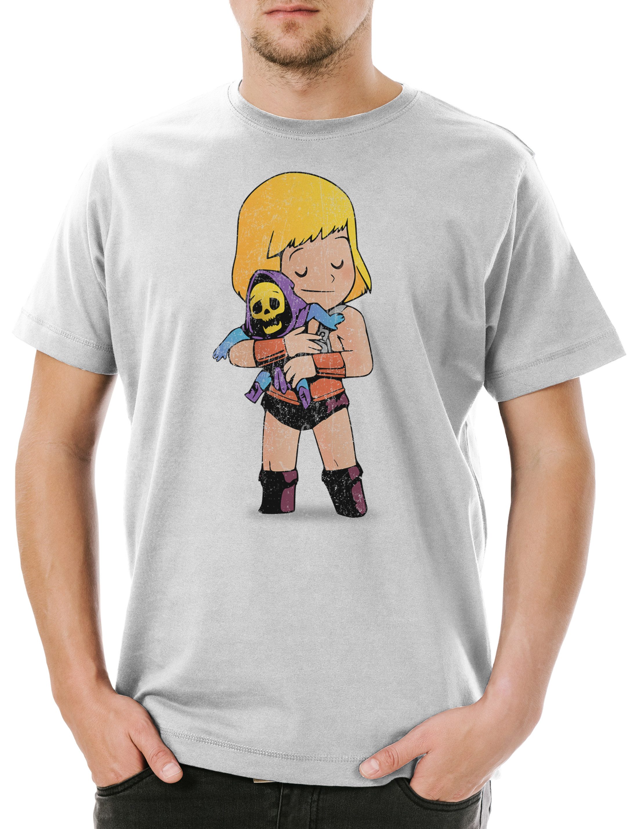 Print-Shirt Little Masters Herren T-Shirt 80s Eighties Grayskull He Eternia Man