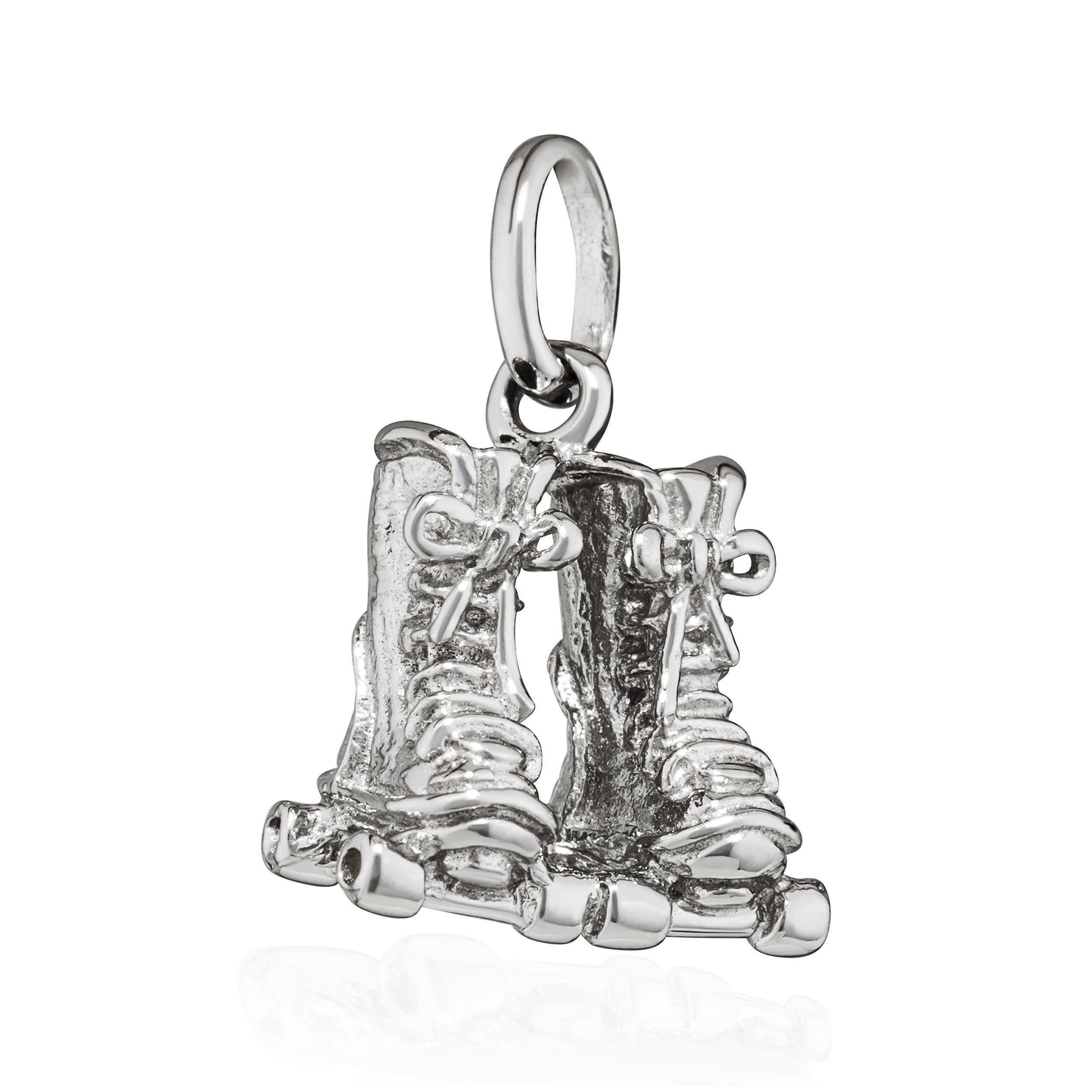 NKlaus Kettenanhänger Kettenanhänger Rollschuhe 925 Silber 13x11mm Rollerskates Sport Amulet