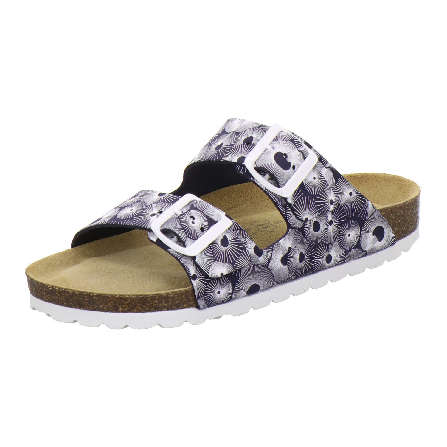 AFS-Schuhe 210040 Zweischnaller Pantolette für Damen mit Fußbett, bequeme Сандалии aus Leder