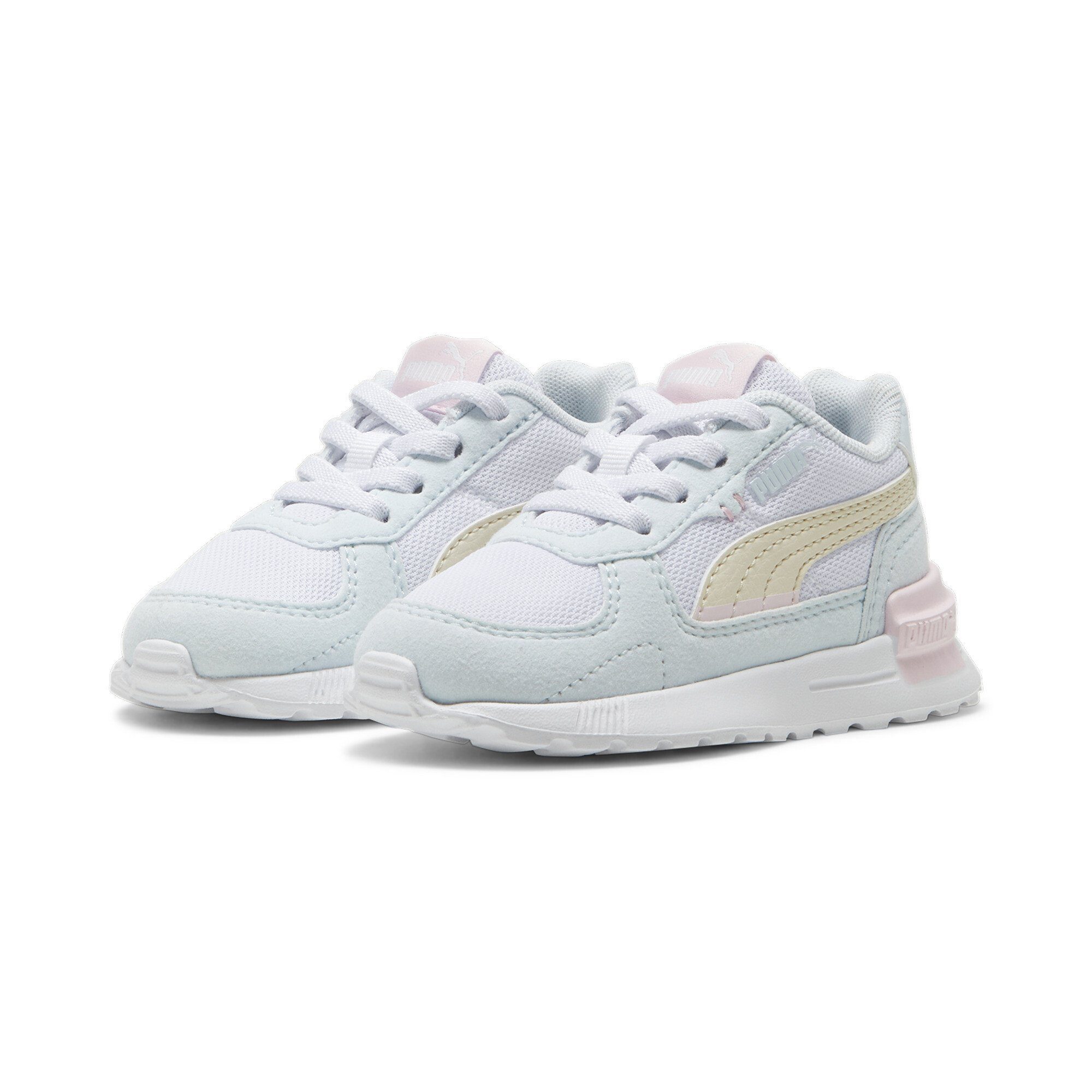 PUMA Graviton AC Sneakers Kinder Sneaker White Dewdrop Sugared Almond Blue Beige | Fitnessschuhe