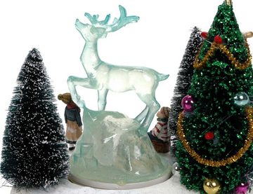 Bubble-Store Weihnachtsfigur Weihnachten (Rentier-Eisskulptur 360° drehend, mit Beleuchtung), Weihnachtsfigur