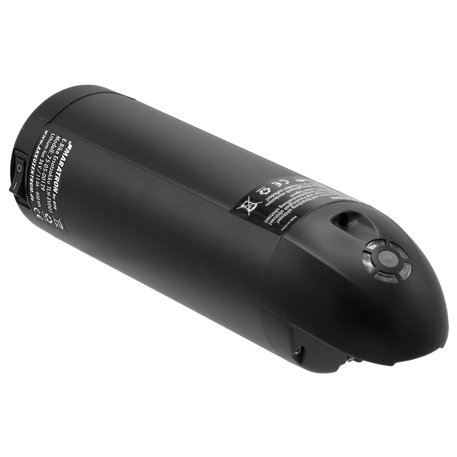 Maratron Bottle Type Flaschenakku 11Ah E-Bike Akku 10,4Ah (1 St), für Stratos, TRIO, Senglar u.a. 2 pol. (Prophete Modell: 480)