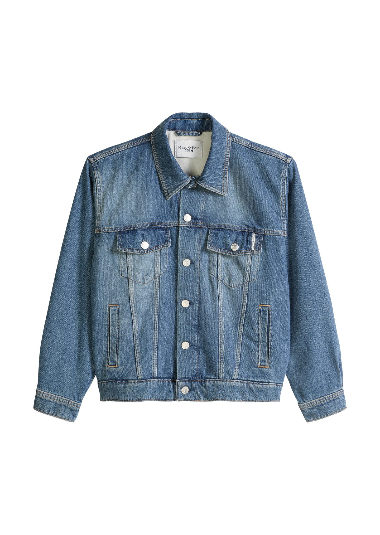 Jeansjacke aus weichem Lyocell-Bio-Baumwolle-Mix