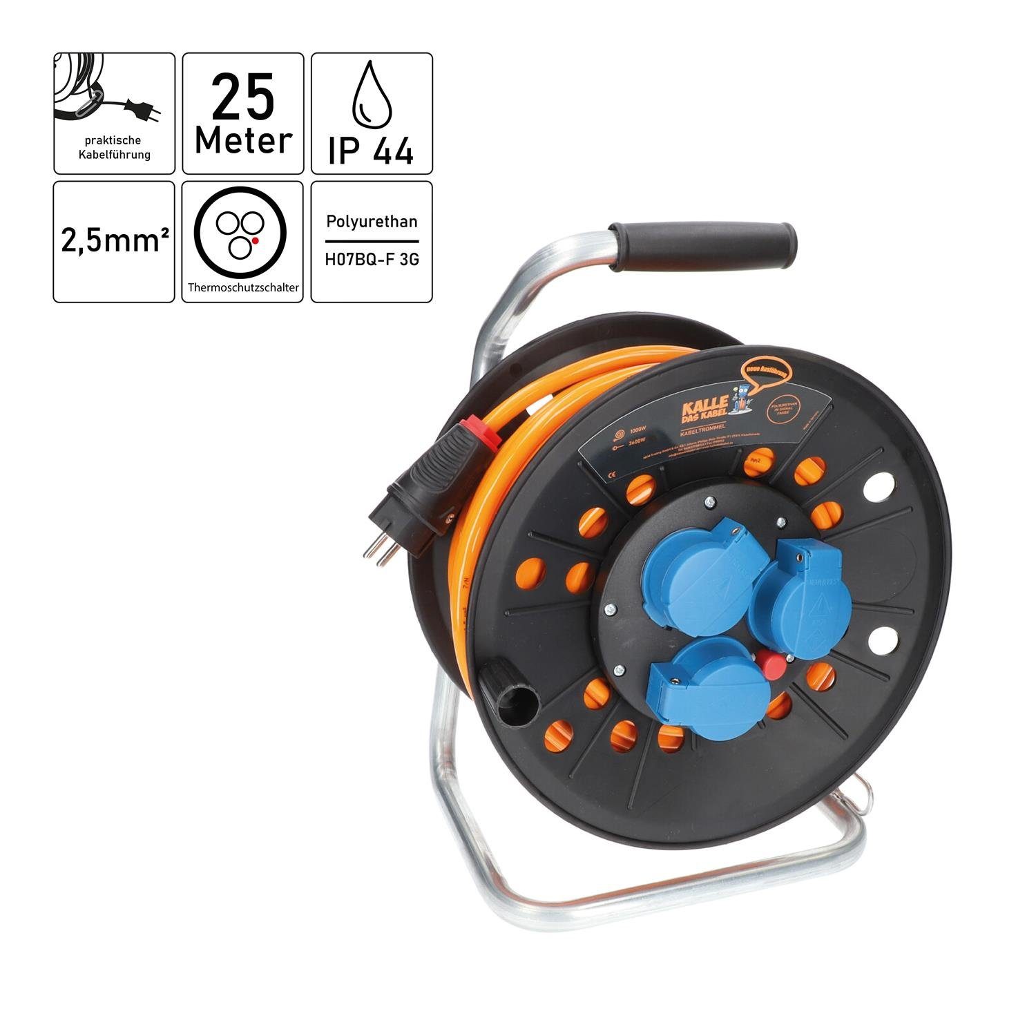 KALLE DAS KABEL Kalle Kabeltrommel Schuko günstig online kaufen