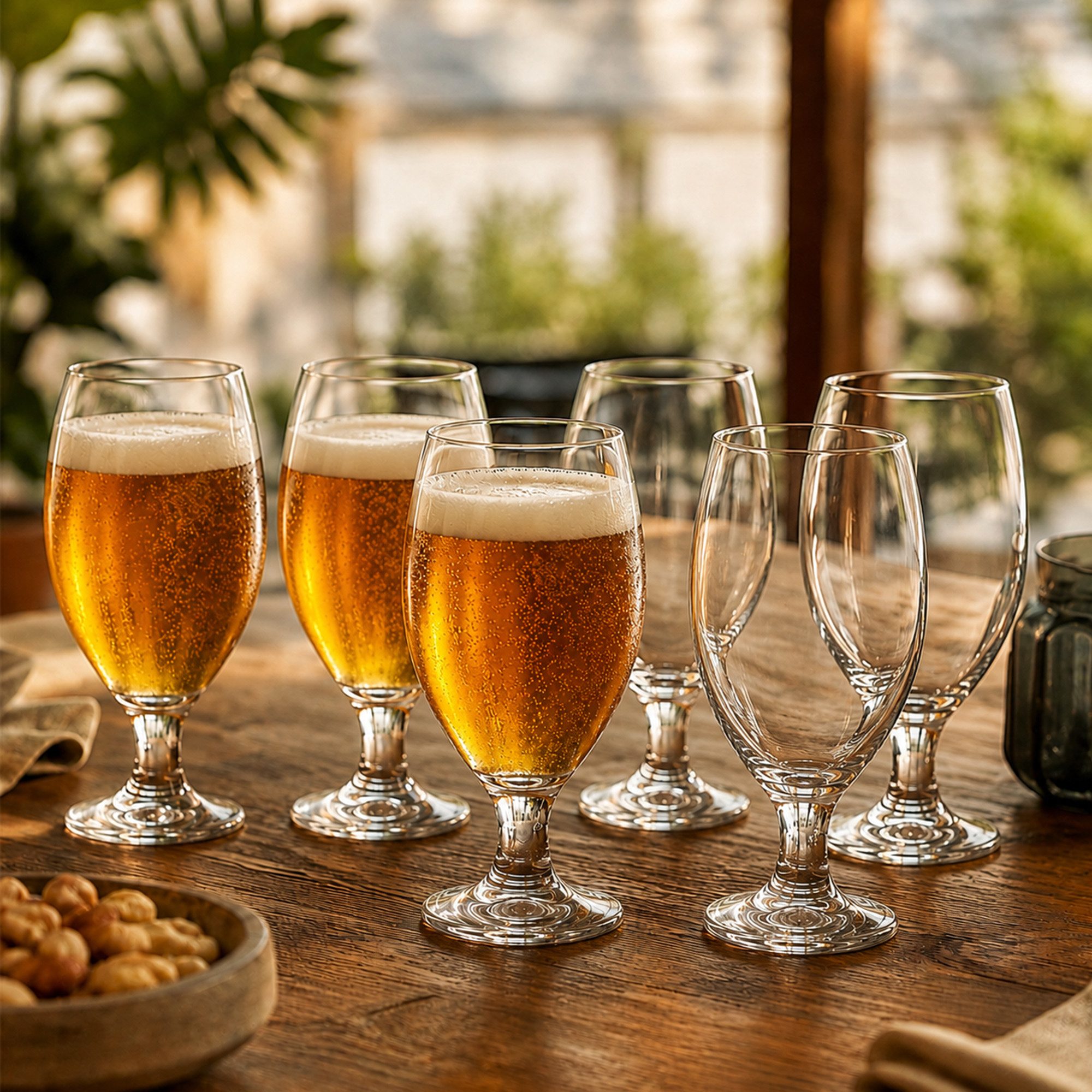 LAV Gläser-Set Empire Bierglas, 6-tlg., Glas, 6er Set, 590ml, ideal für Bier, Limonade und Softdrinks