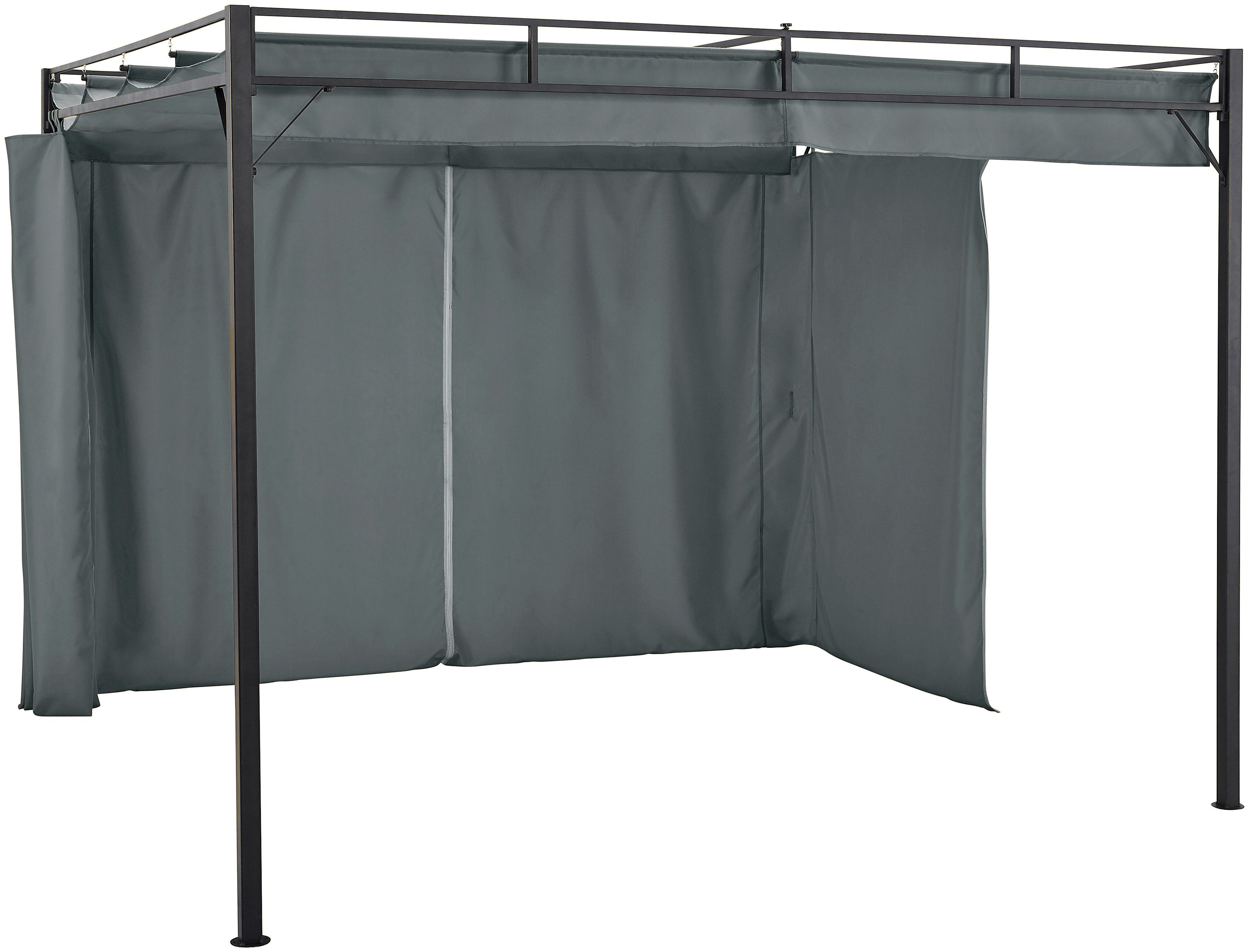 KONIFERA Pavillon Milos, mit 2 Seitenteilen, (Set), BxT: 300x300 cm