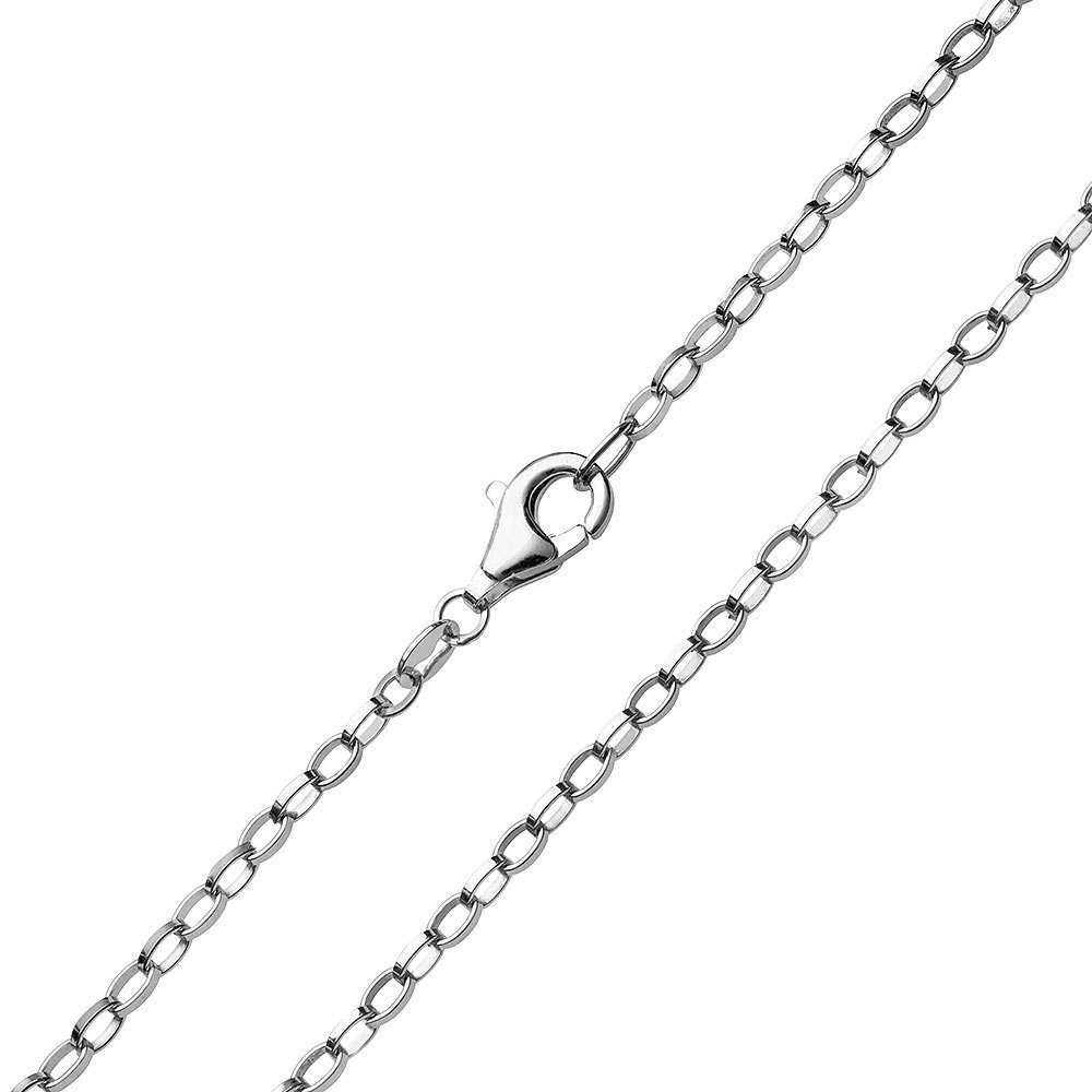 Materia Gliederkette Damen Erbskette Silber oval 2mm K68, 925 Sterling Silb günstig online kaufen