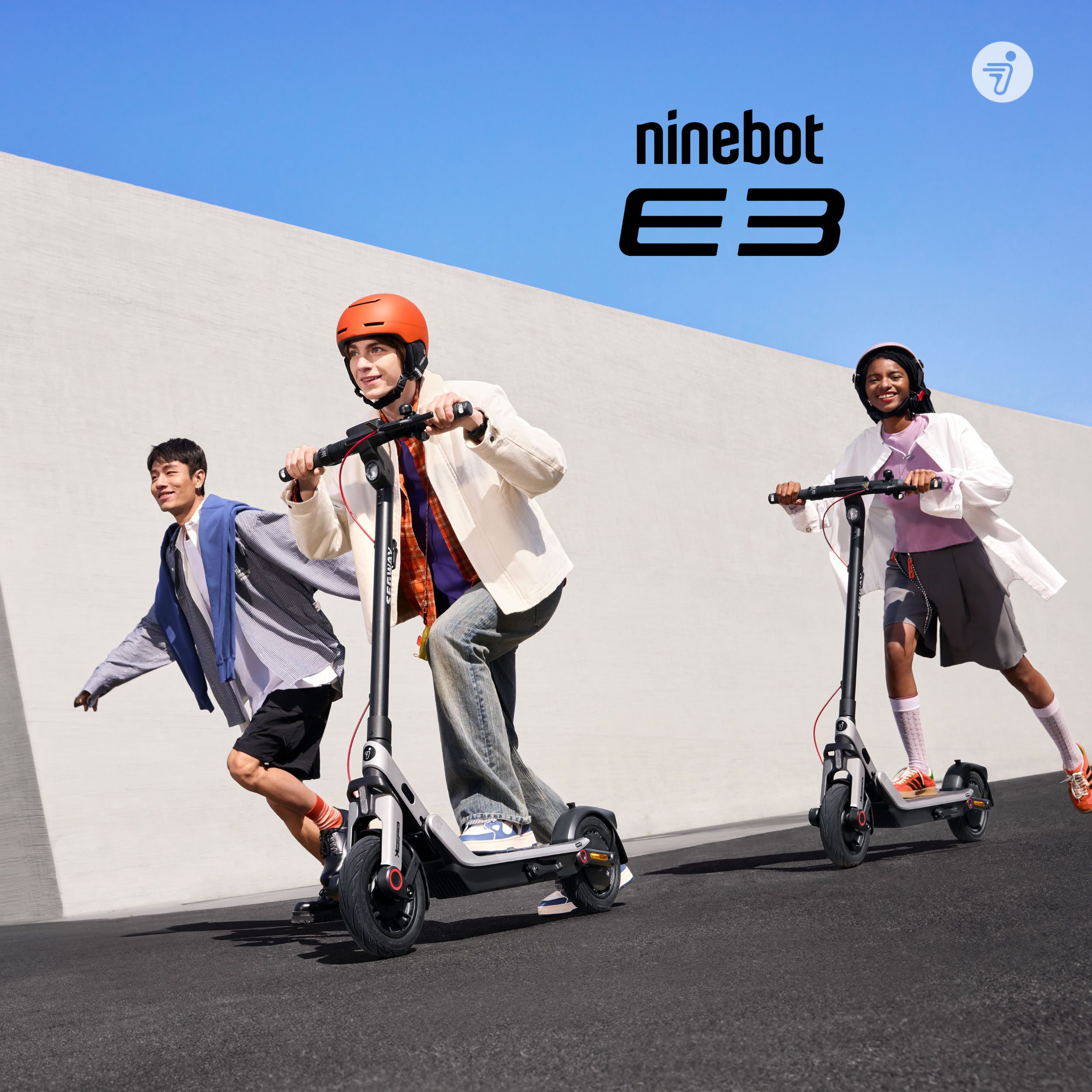 Segway E-Scooter E3 D, 20 km/h, (Ninebot E-Scooter), Schlauchlose selbstabdichtende Reifen