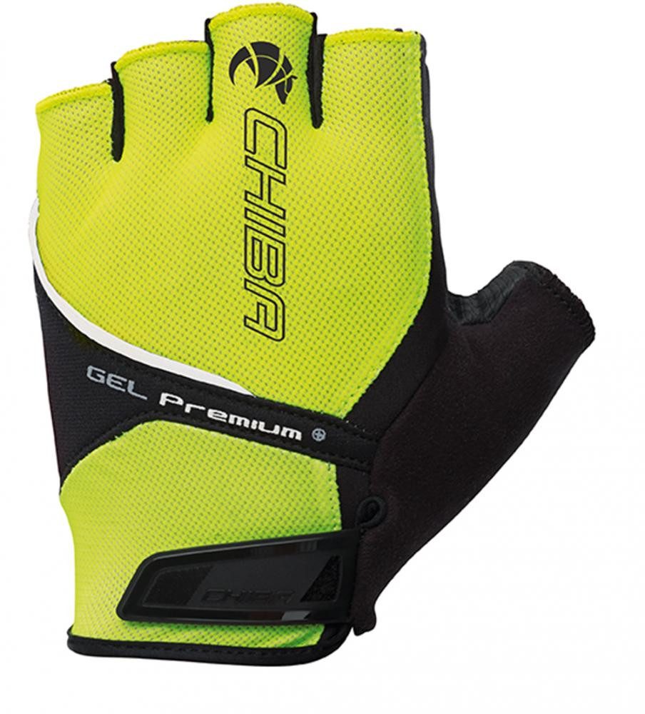 Chiba Fahrradhandschuhe CHIBA Gel Premium - Radhandschuhe kurzfinger neongelb S, atmungsaktiv