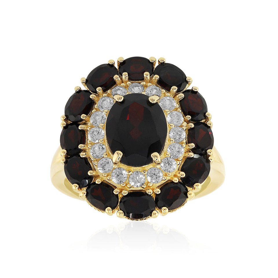 Cavill Silberring Regal Sambischer Granat Goldplattierter günstig online kaufen