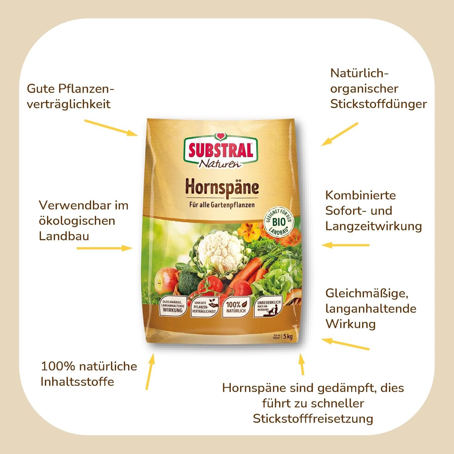 Substral Gartendünger Hornspäne 5 kg, organischer günstig online kaufen