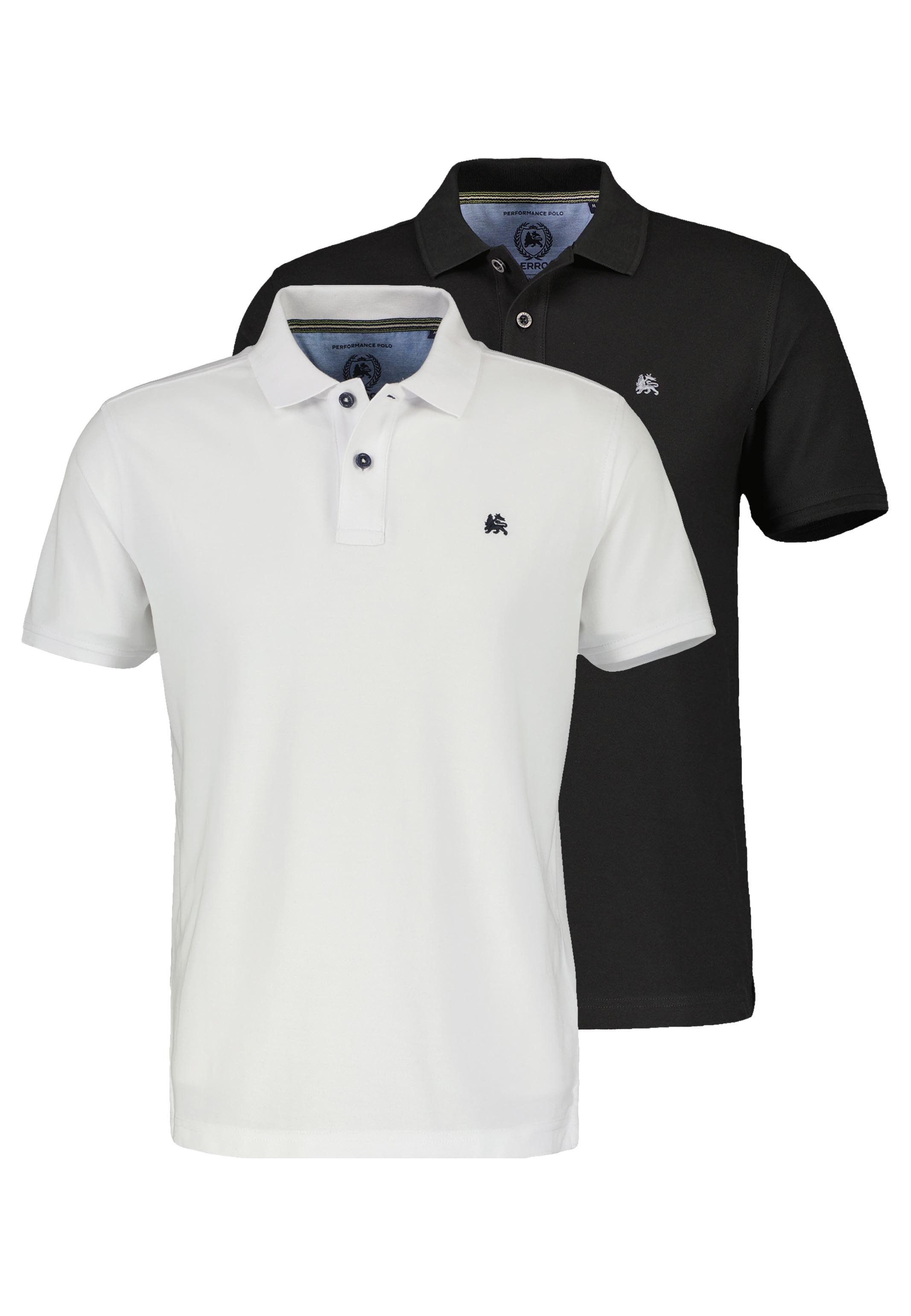LERROS Poloshirt 2er Pack Basic (Spar-Set) Poloshirt - Baumwolle - Atmungsa günstig online kaufen