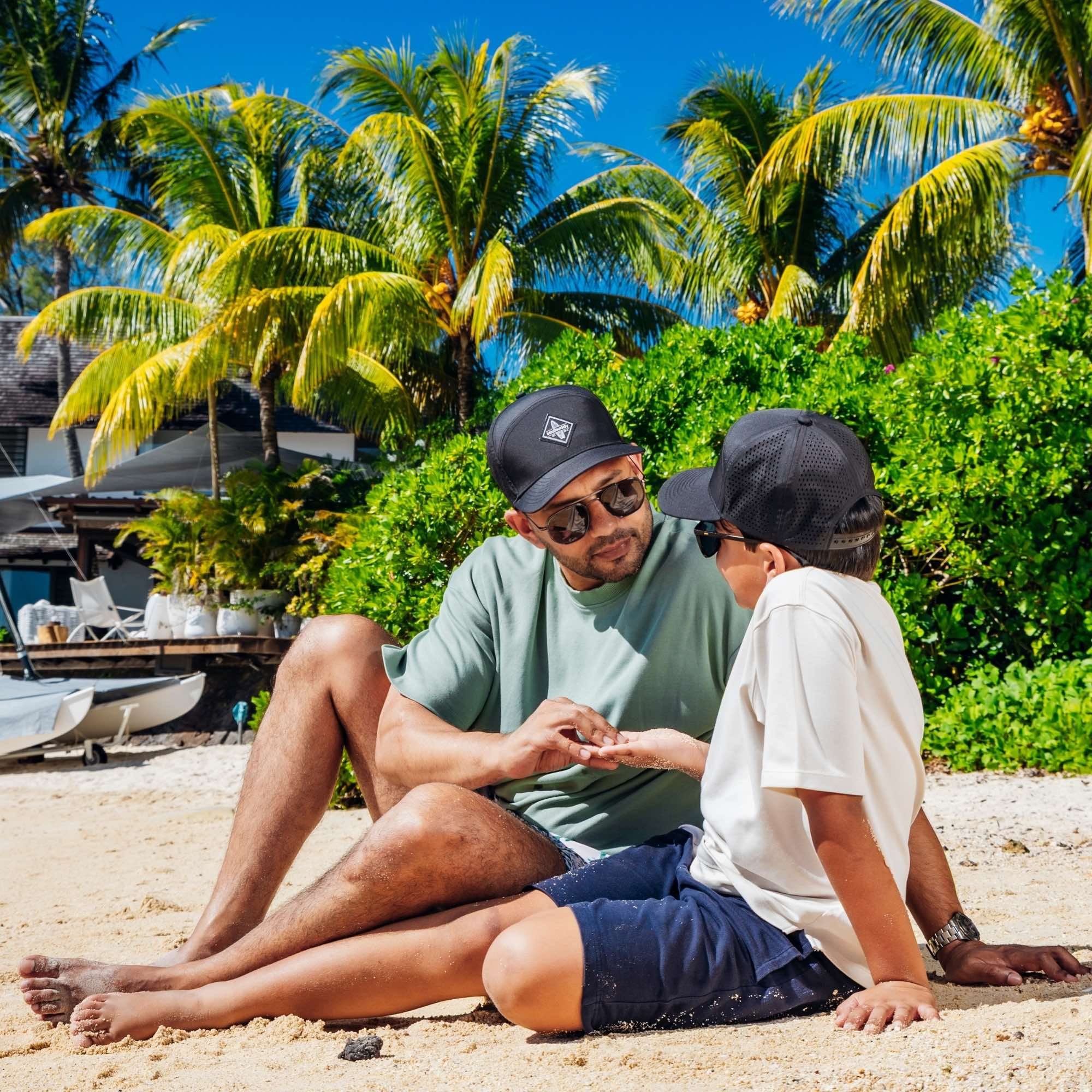 Soulbuddy Baseball Cap 2er-Set Sports Caps, Geschenk für Eltern, Geschenk Papa Mama Kinder (Set = 1x Eltern Cap + 1x Kinder Cap, Identisches Partnerlook Set)