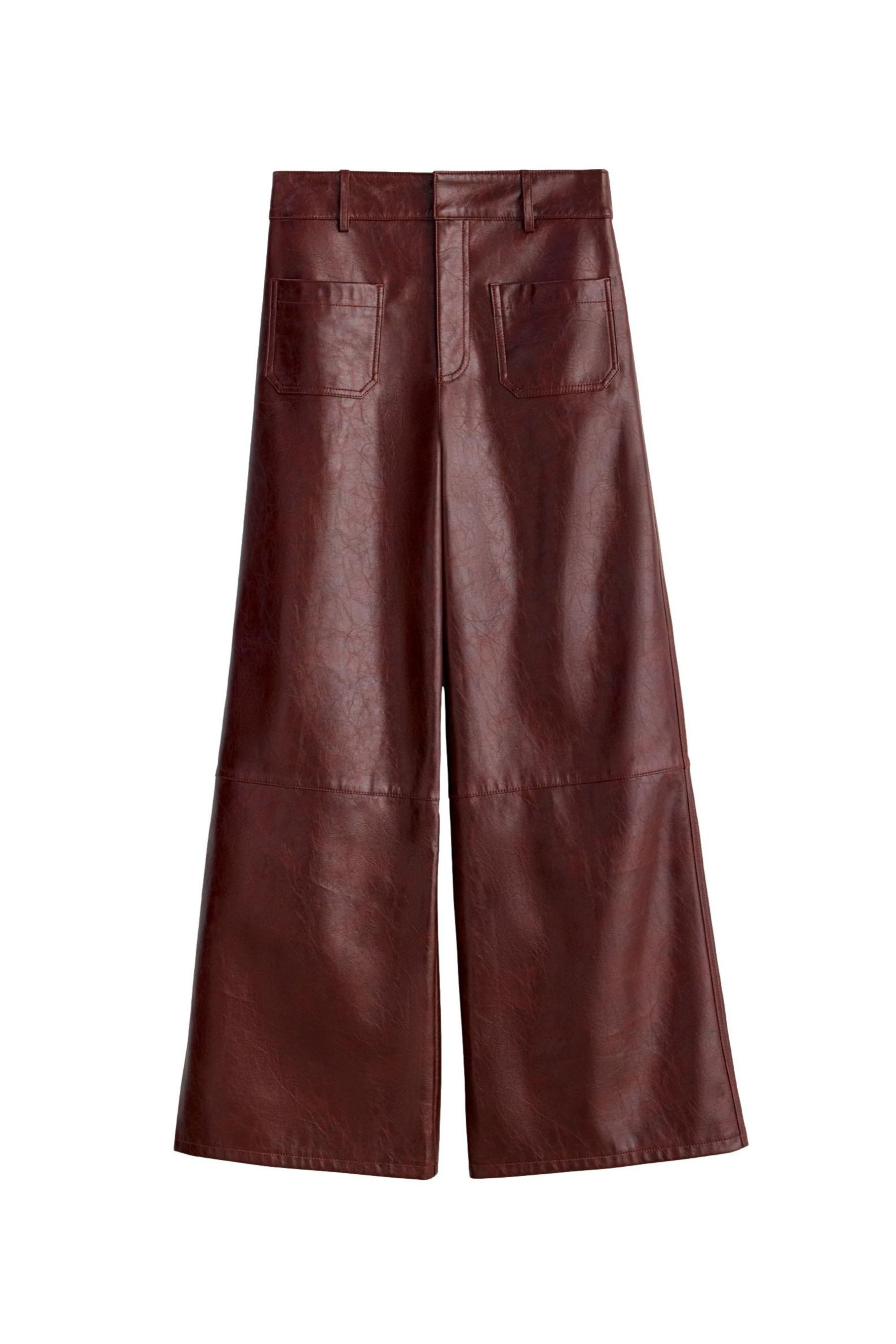 Bhoem Lederhose BHOEM Kunstlederhose mit aufgesetzten Taschen (1-tlg)