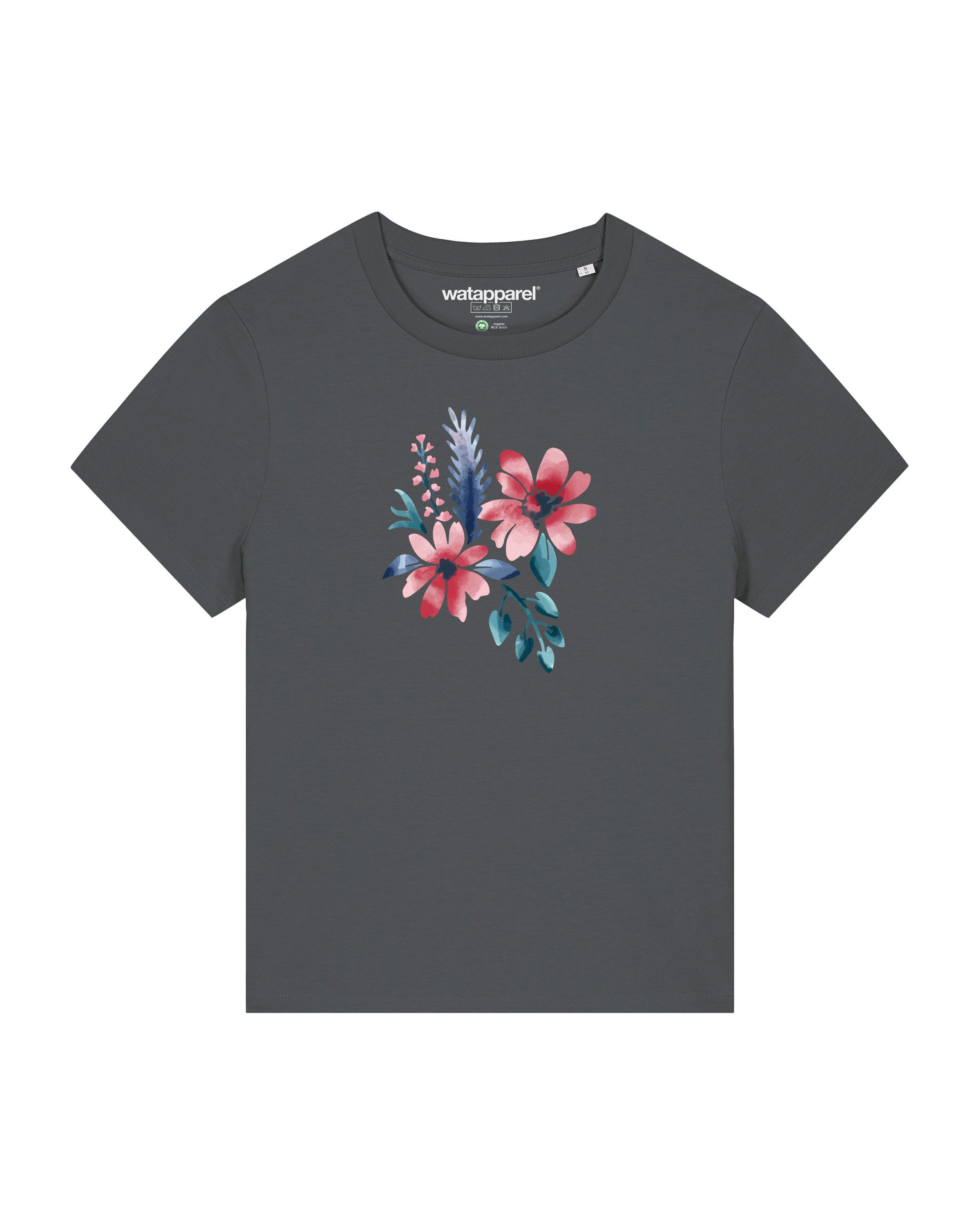 wat? Apparel T-Shirt Blume in Wasserfarbe 02 günstig online kaufen