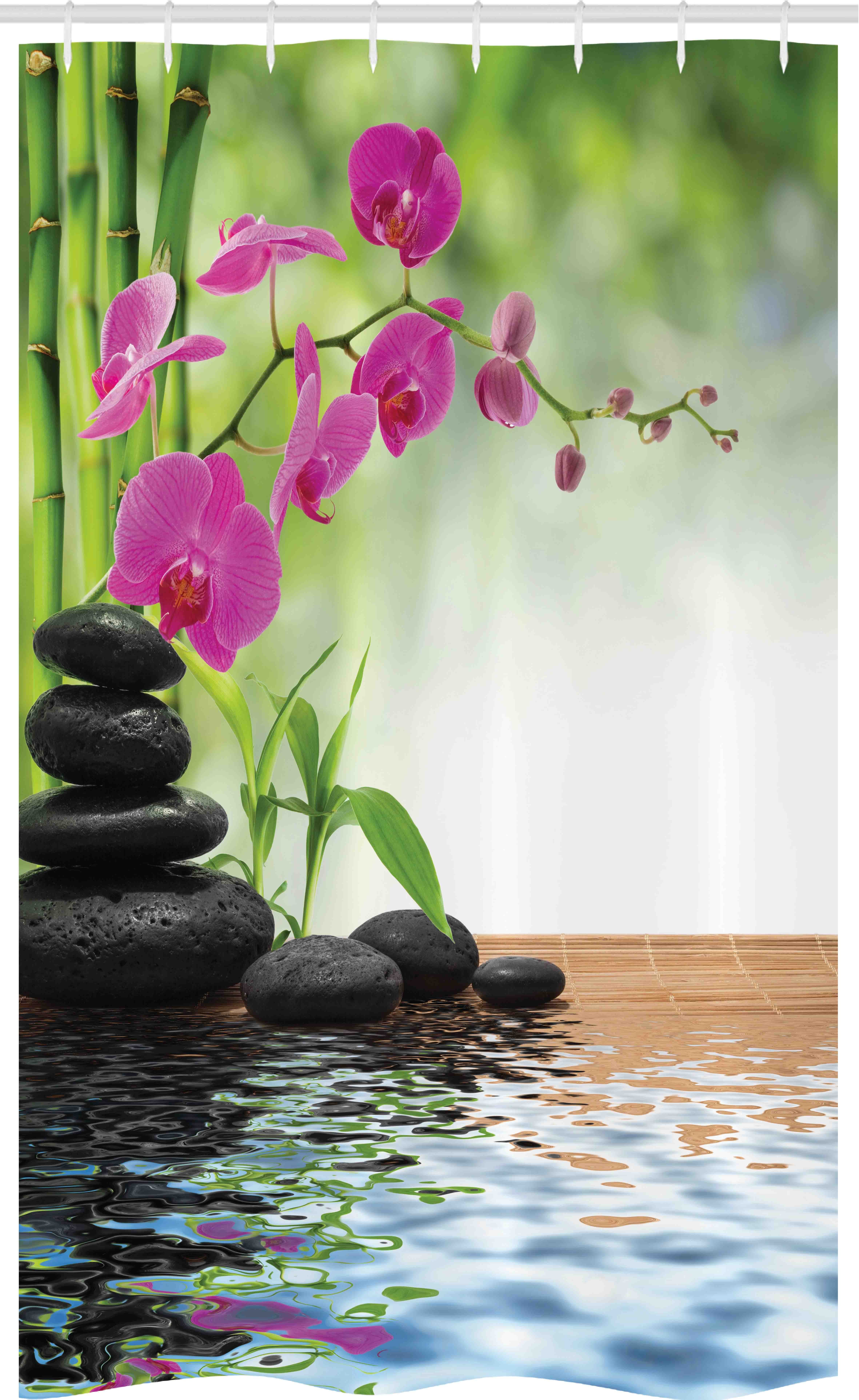 Abakuhaus Duschvorhang Badezimmer Deko Set aus Stoff mit Haken Breite 120 c günstig online kaufen