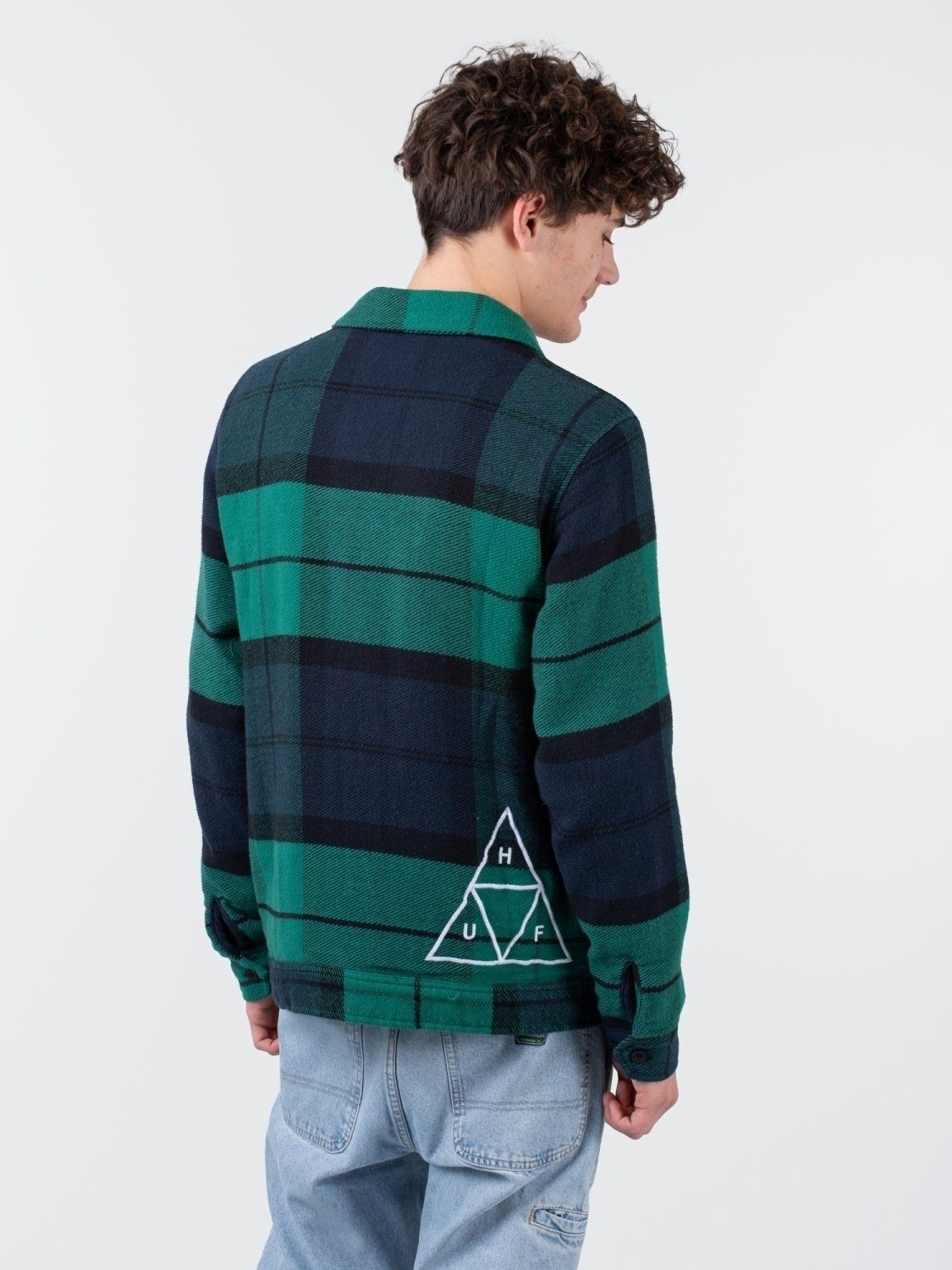 HUF Canvasjacke HUF x Pleasures Blackwatch Work Jacket