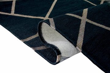 Teppich Orientteppich Wohnzimmer Teppich Geometrisches Muster in Schwarz Bronze, Teppich-Traum, rechteckig, Höhe: 0.9 mm