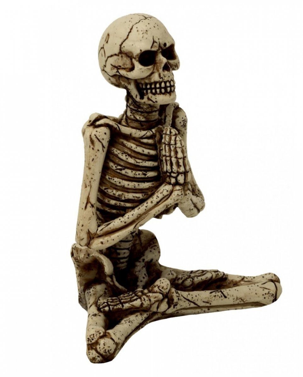 Horror-Shop in Yoga Dekofigur Position Skelettfigur 13 cm