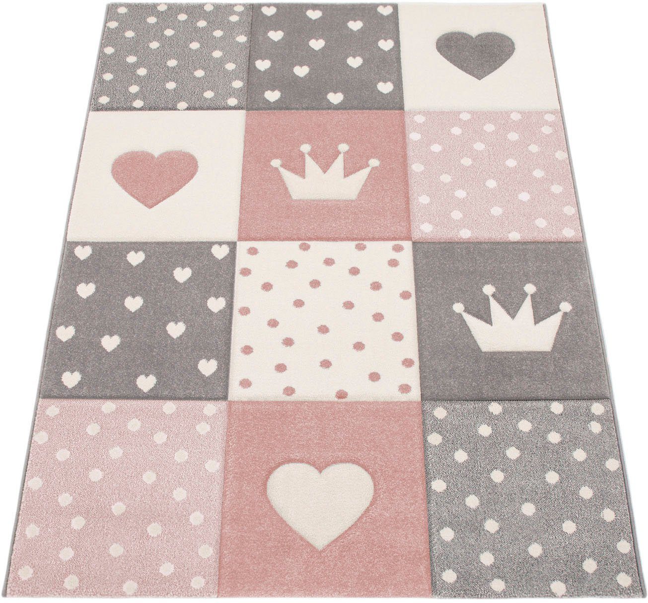 Paco Home Kinderteppich Cosmo 339, rechteckig, Höhe: 16 mm, Kurzflor, Paste günstig online kaufen